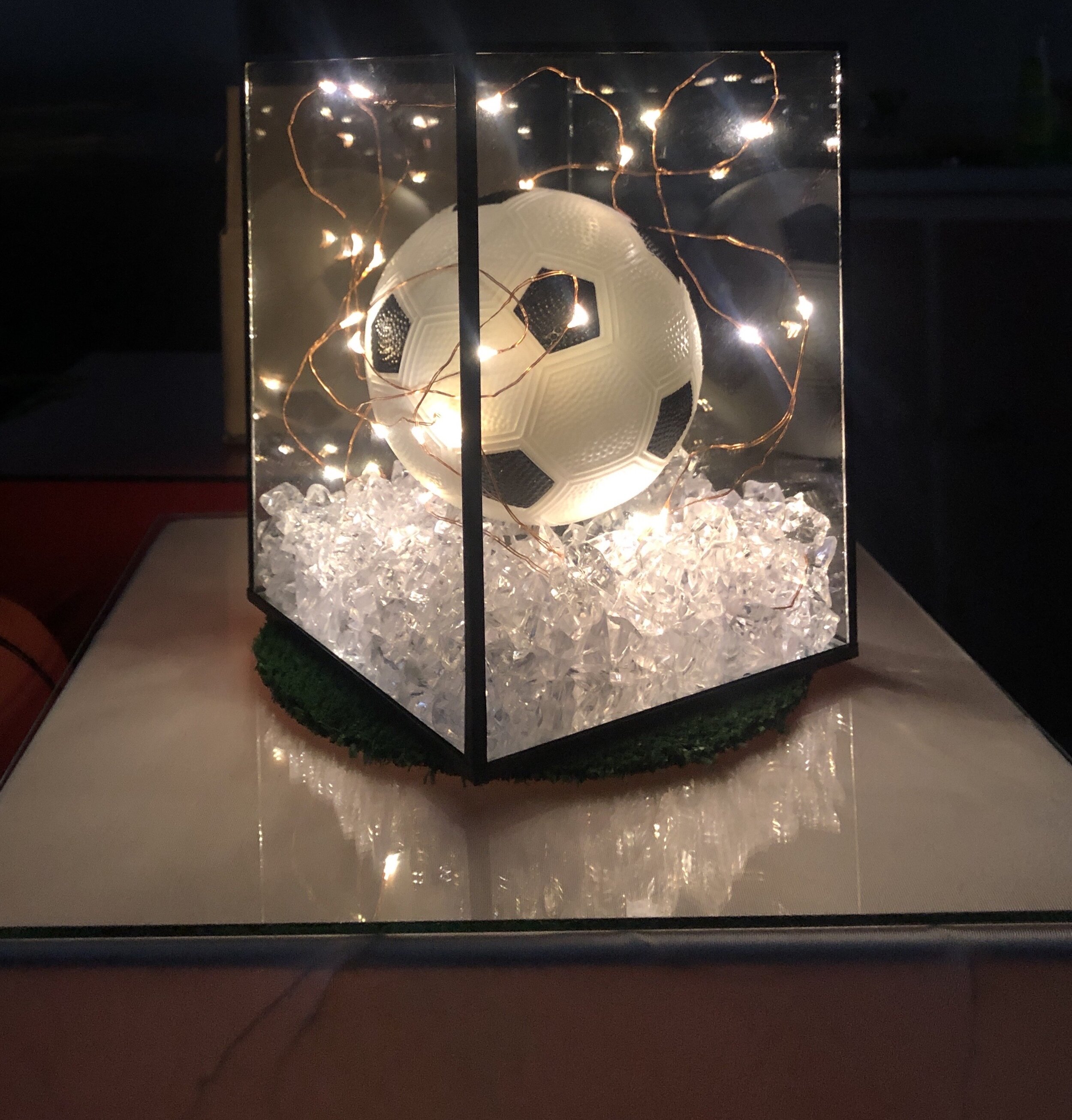 Soccor Ball in Box - White &amp; Clear