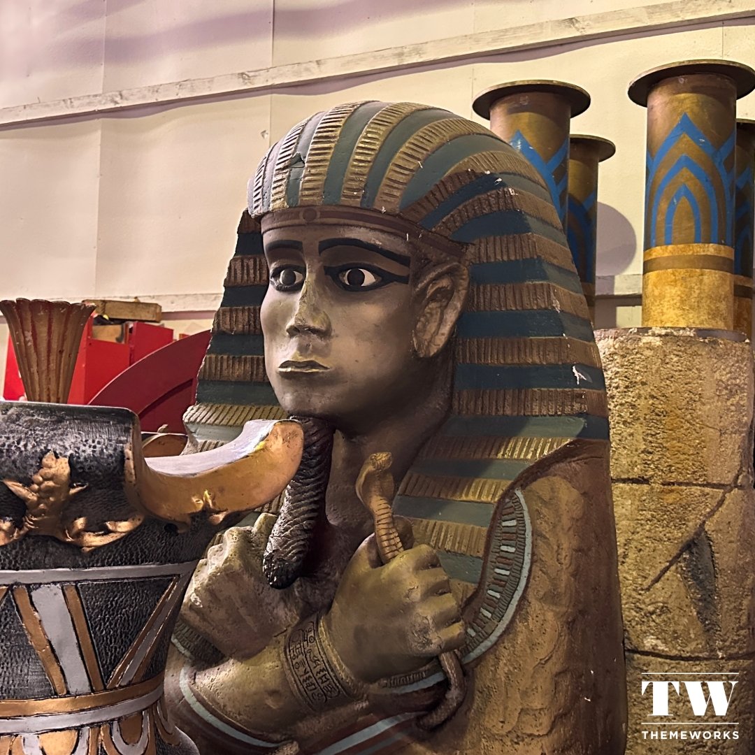 Cursed tomb energy for Halloween. 🐍 Our Egyptian prop collection is available for Halloween party planners: full-scale figures, columns, and everything in between. Get in touch with the team.