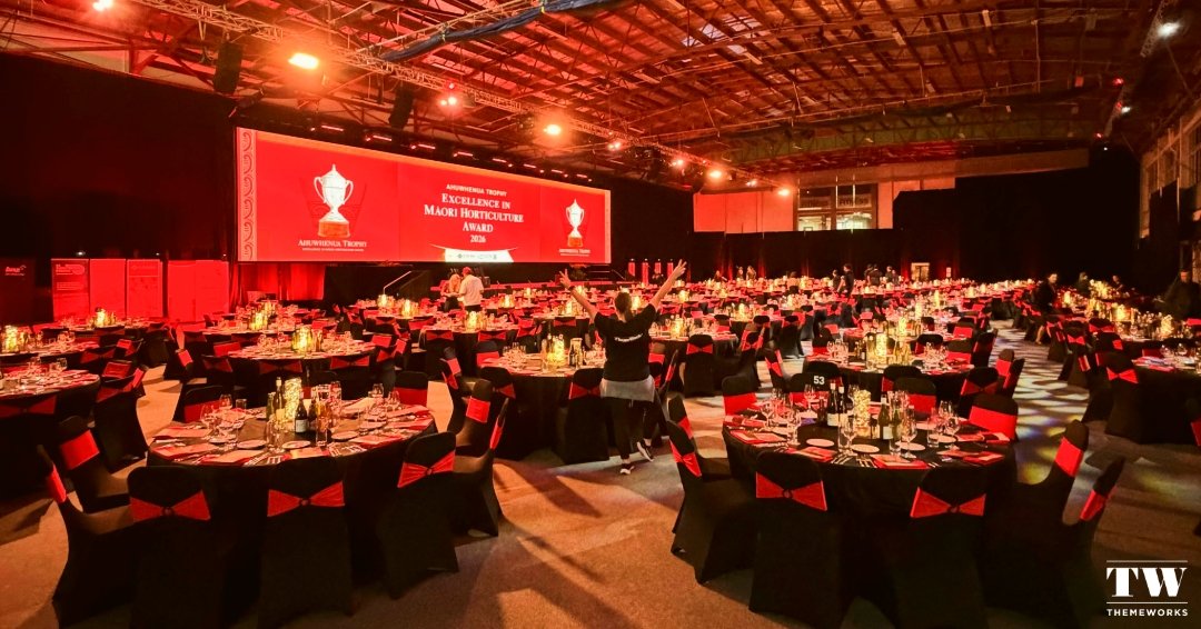 Doing the mahi, wherever it takes us. 🏆

The Ahuwhenua Trophy Awards gala dinner, styled by our Themeworks team this June. We travelled from Welly to Whangārei for this one,  and every kilometre was worth it. That's Felicity in the middle of the roo
