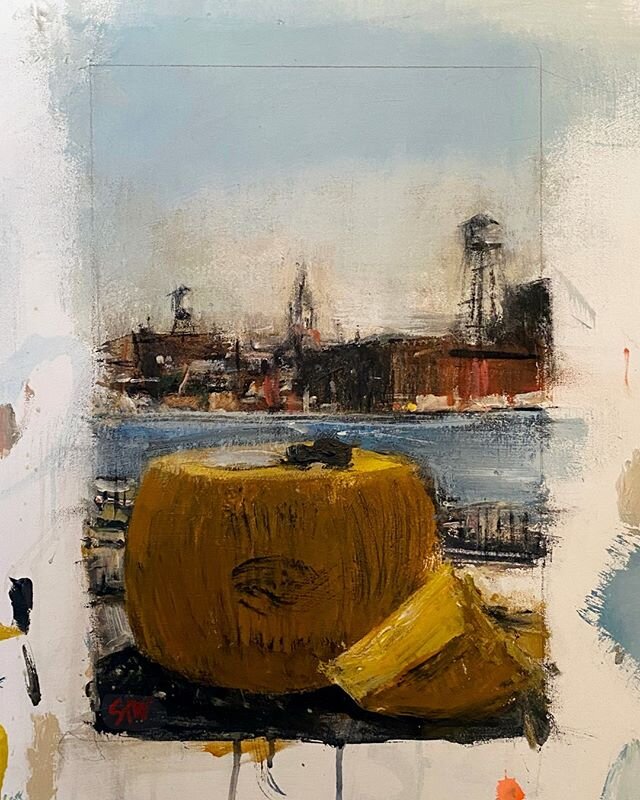 In support of local arts - Greenpoint based artist @stevewasterval painted his concept of Ambrosi Cheese in Brooklyn for our &quot;Cheese Art' Project.
.
.
.
#ambrosizing #ambrosicheese #nyc #seizetheday #liveonloveoncheeseon #makeamericagrateagain #