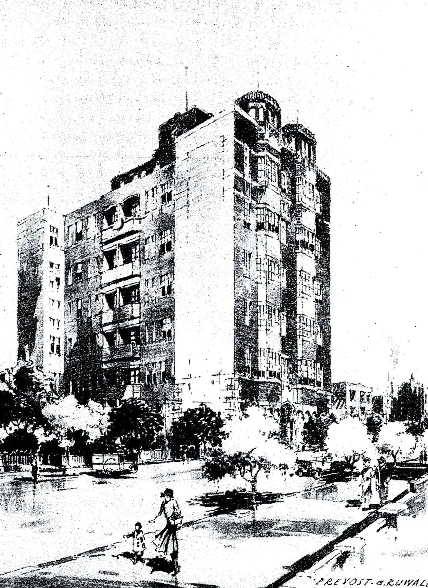  1934 Perspective view of original scheme 