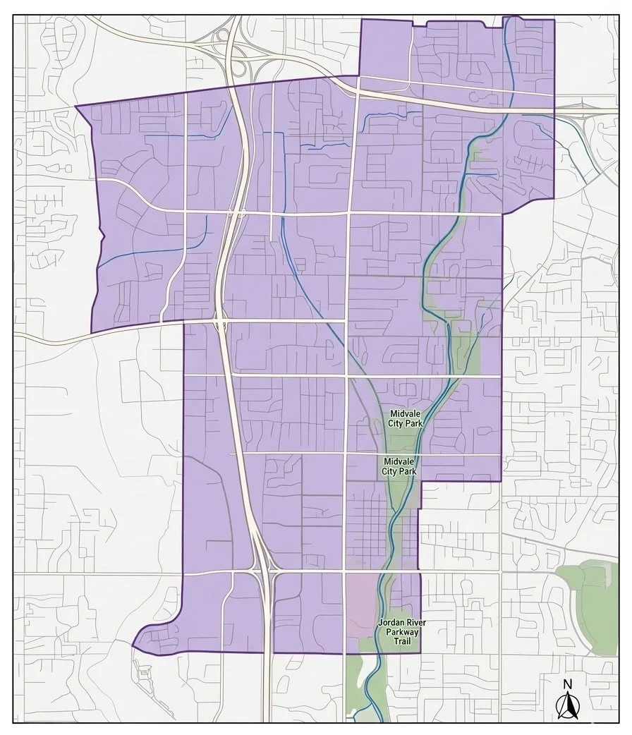 Simplified map of Utah House District 40 2026