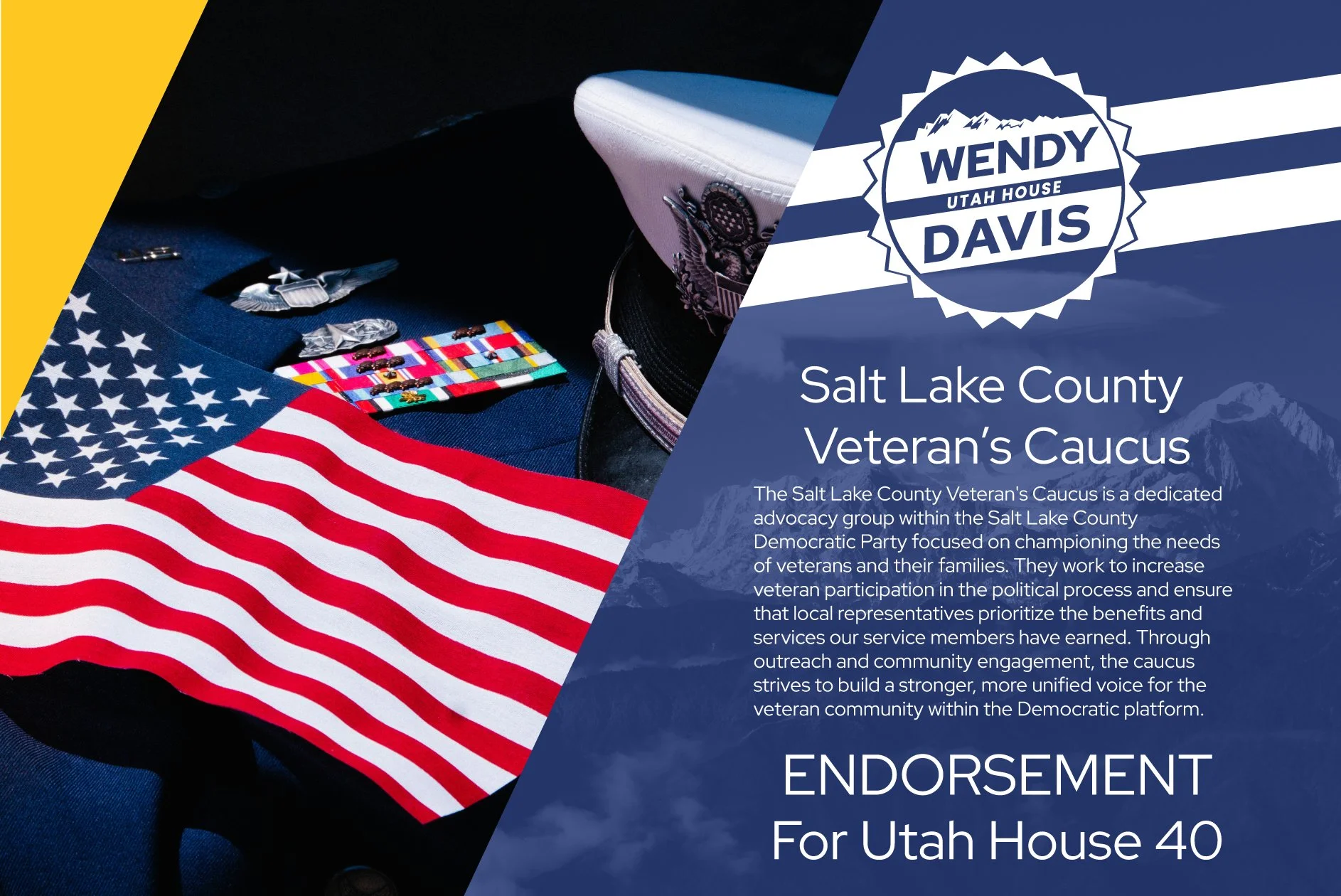 Endorsement From Salt Lake County Veteran's Caucus