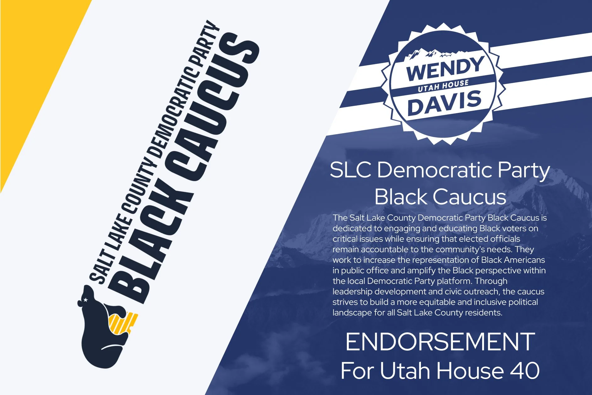 Endorsement for SLC Democratic Party Black Caucus
