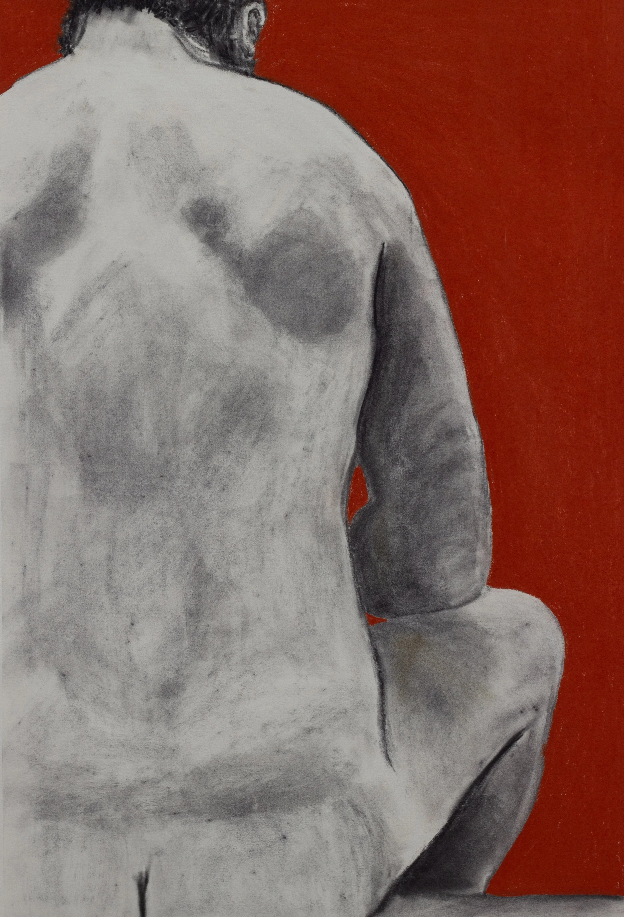 Seated Torso, Red