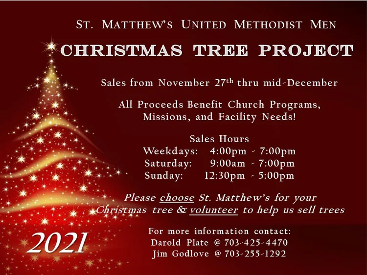 Christmas Tree Sales Begin Today — St Matthew's UMC