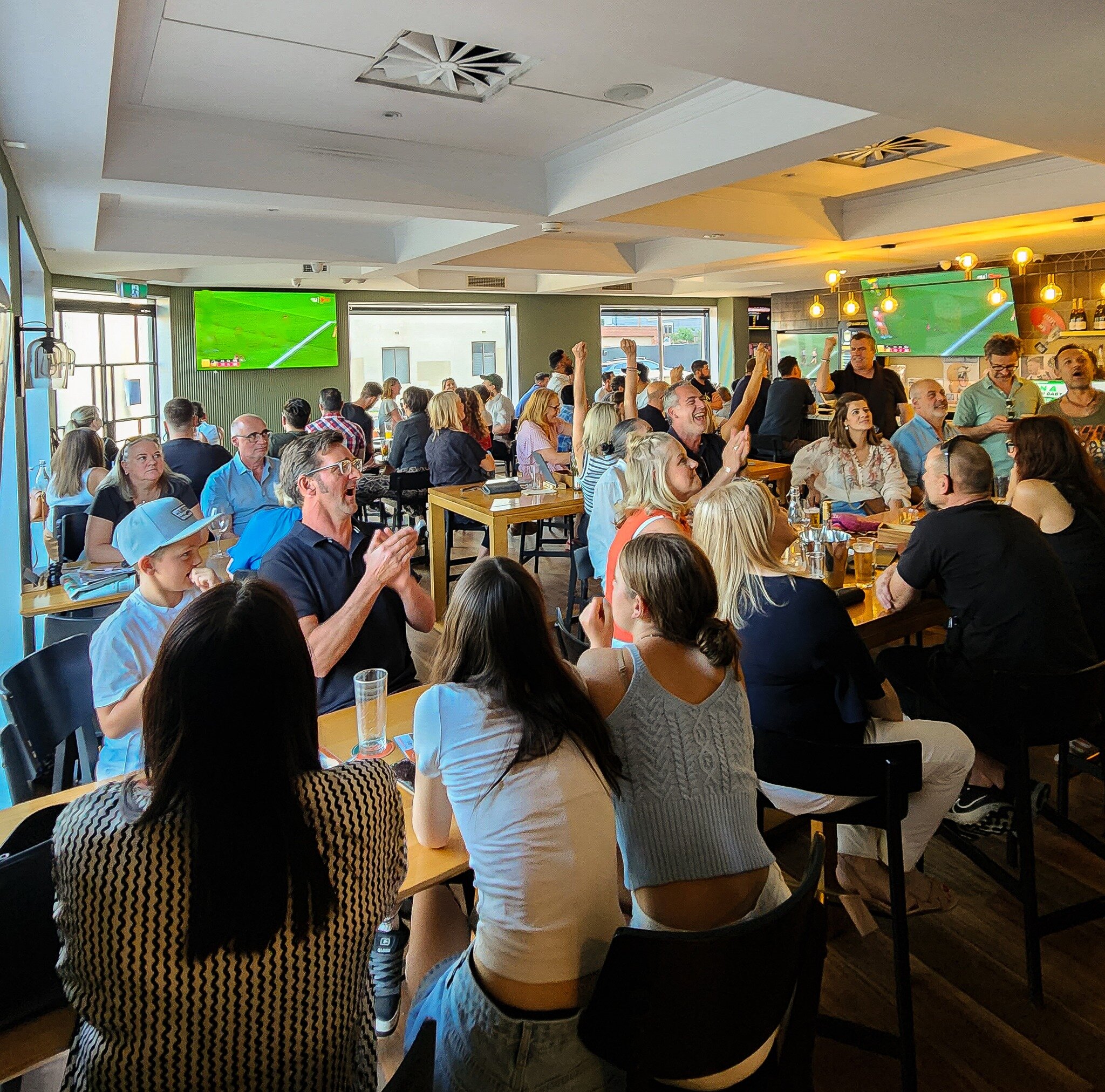 It's ON! The AFL season will kick off tomorrow. We'll bring the atmosphere you bring the support! We'll extend happy hour until 7:30pm. Let's go!