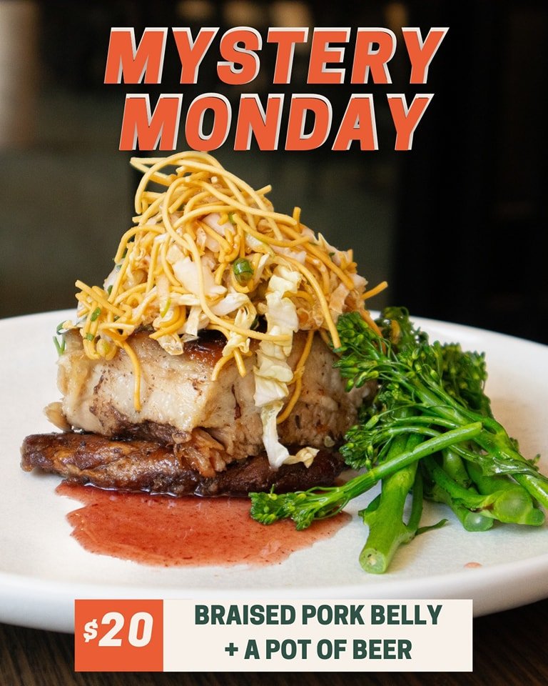 For this week only, with $20 get yourself a caramelised braised pork belly, tangy and crispy wombok, apple salad, broccolini and a pot of selected beer, all for a steal! 🤑 Don't miss out on this limited-time offer!

#thecamden #mondaydeals #specialo