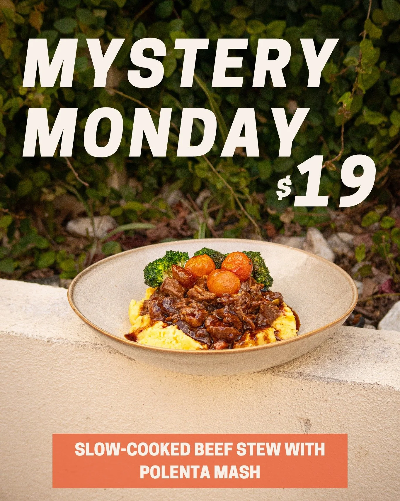 The mystery&rsquo;s out&hellip; this Monday, we&rsquo;re serving slow-cooked beef stew with polenta mash for just $19.

A little comfort food to kick off your week at The Camden. Come hungry, we&rsquo;ll sort dinner!

#thecamden #camdenhotel #deal #p