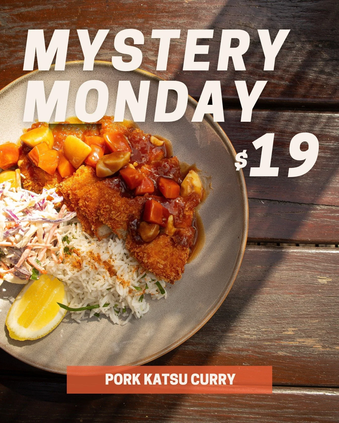First day back at work after the long weekend? That&rsquo;s enough effort for one day. Let us sort dinner! 🍴

This week&rsquo;s Mystery Monday: pork katsu curry with rice and slaw for just $19 at The Camden. Grab a seat and tuck in!

#thecamden #cam