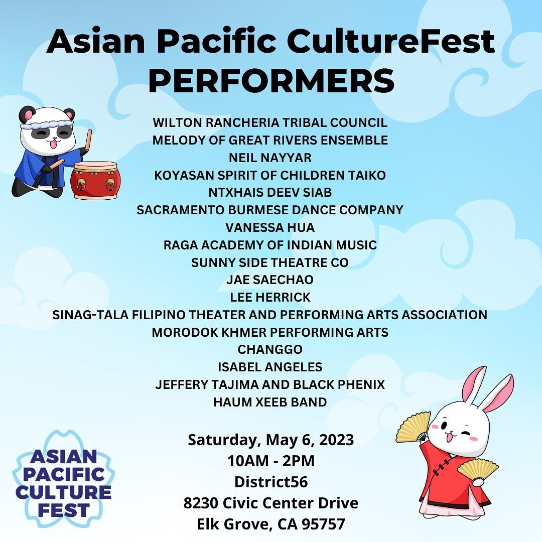 Here&rsquo;s the list of performers (in performing order). Sacramento Asian Pacific Cultural Village&rsquo;s Jason Jong does such an incredible job curating and directing the performances, with diversity and inclusivity. There are so many ways to sha
