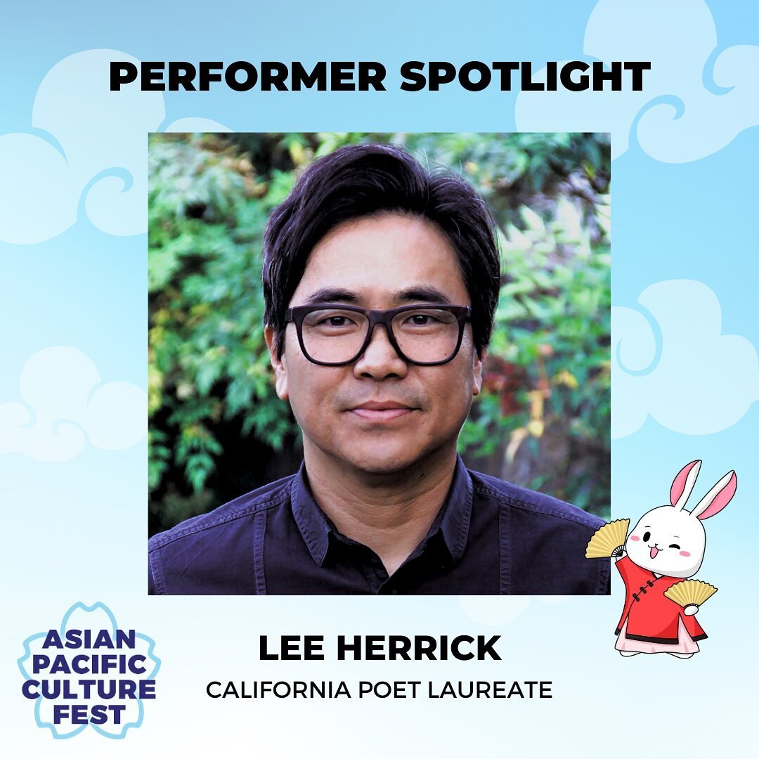 Asian Pacific CultureFest is tomorrow! We can&rsquo;t wait for all of the performances, food vendors, art installations, and crafters! 

Some honorable mentions for tomorrow&rsquo;s event:

🌸 Lee Herrick is the 10th California Poet Laureate, and the