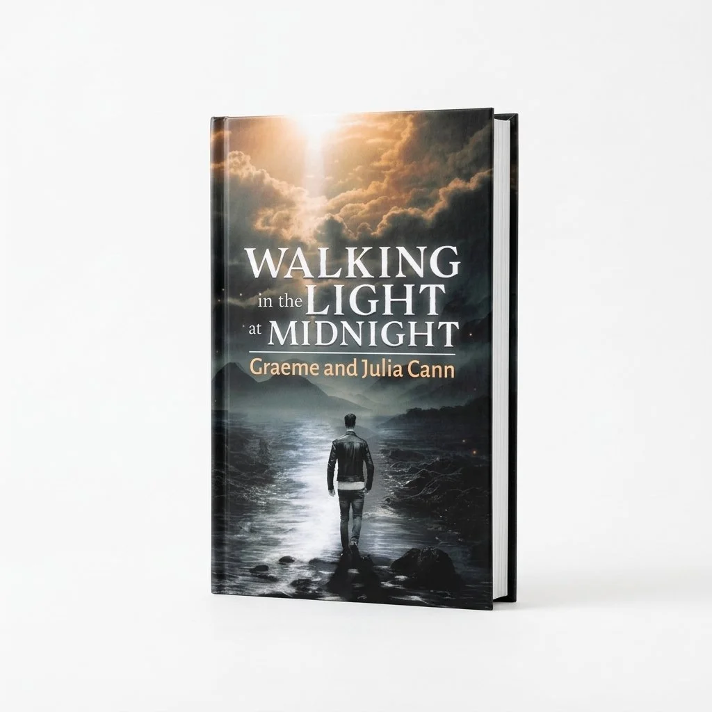 Graeme Cann Walking in the light at midnight book.png