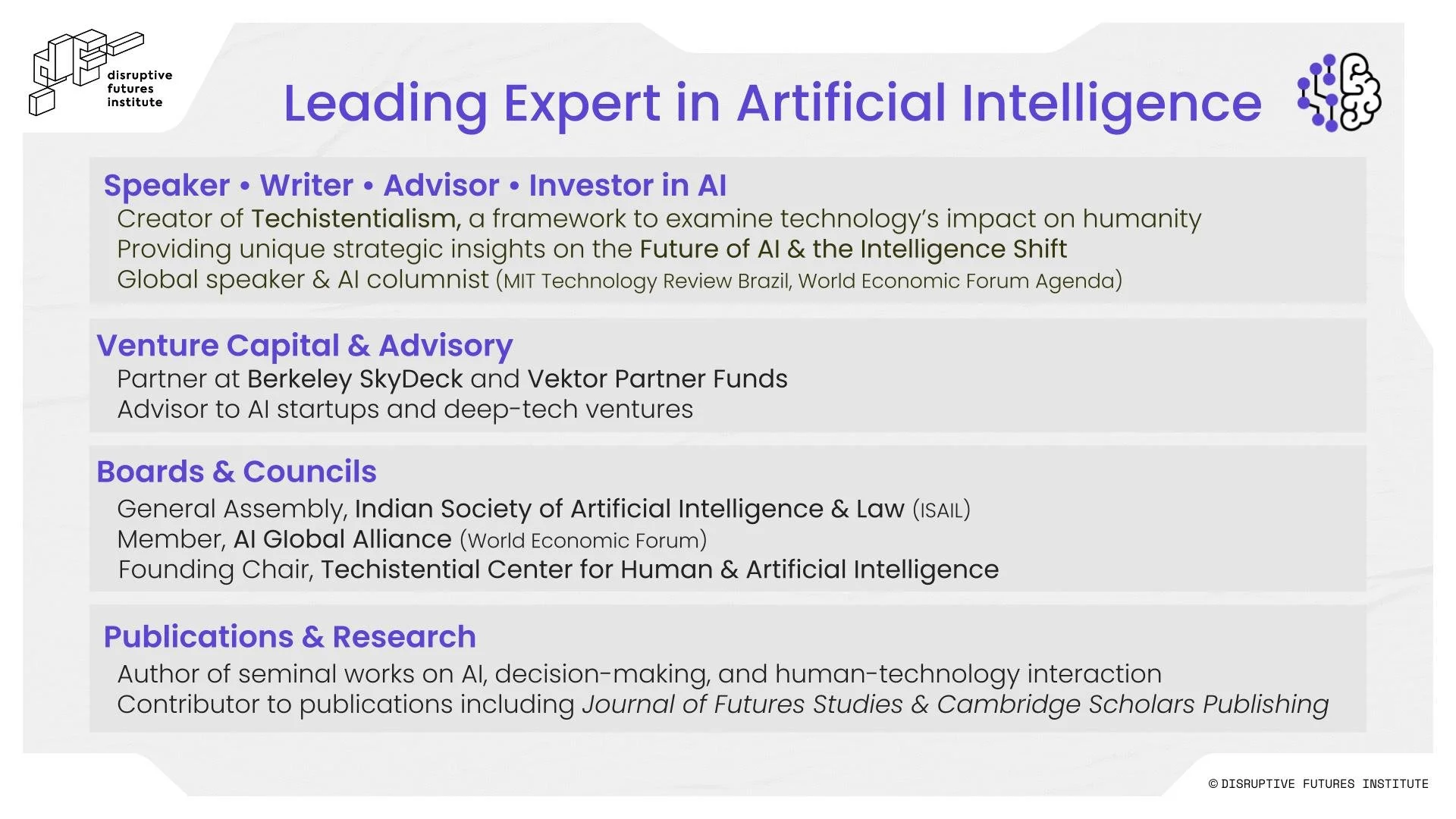 Roger Spitz, Leading Expert in Artificial Intelligence