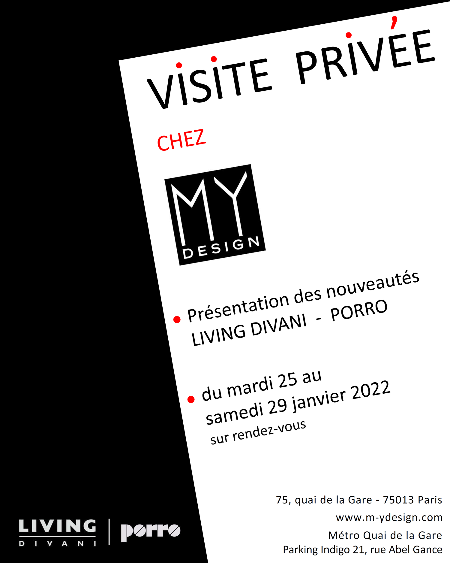 "Visite Privée" LIVING DIVANI chez My Design !