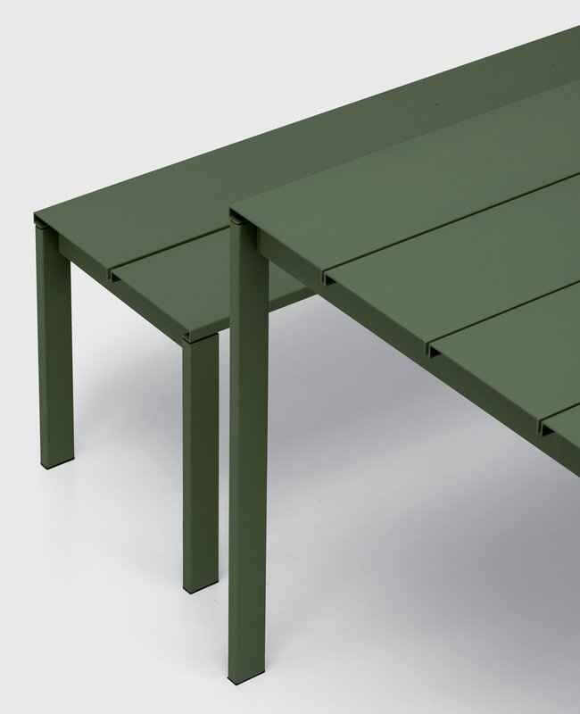Kristalia table et banc BE-EASY slatted vert olive.jpg