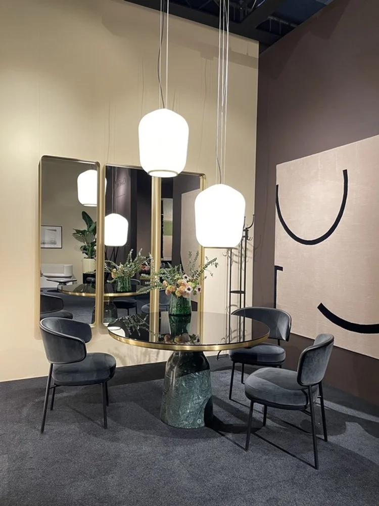 ClassiCon-bell-dining-table-aristo-series-plissee-pendant-cypris-mirror-coat stand-fauburg-rug.jpeg