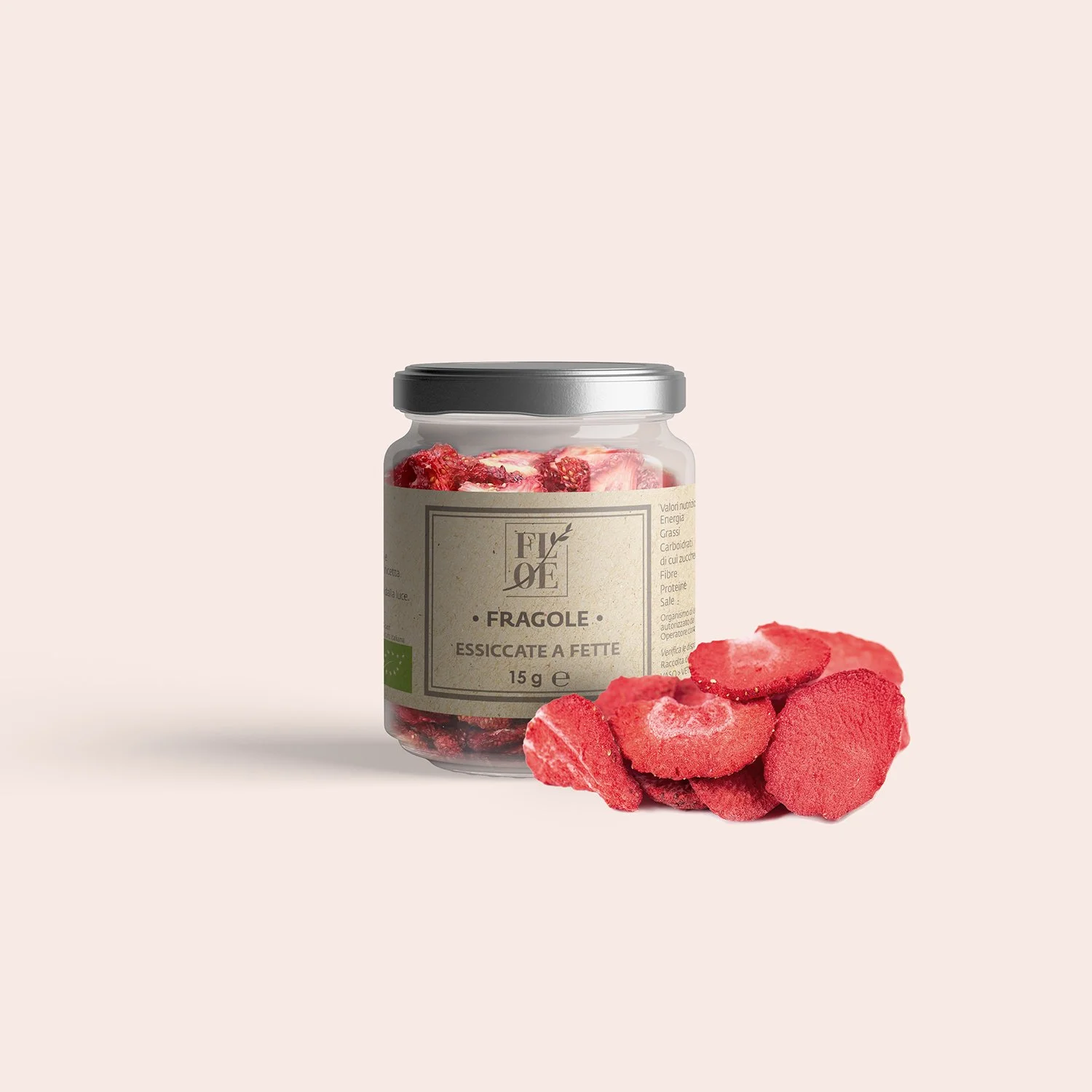 Fragole essiccate biologiche floe