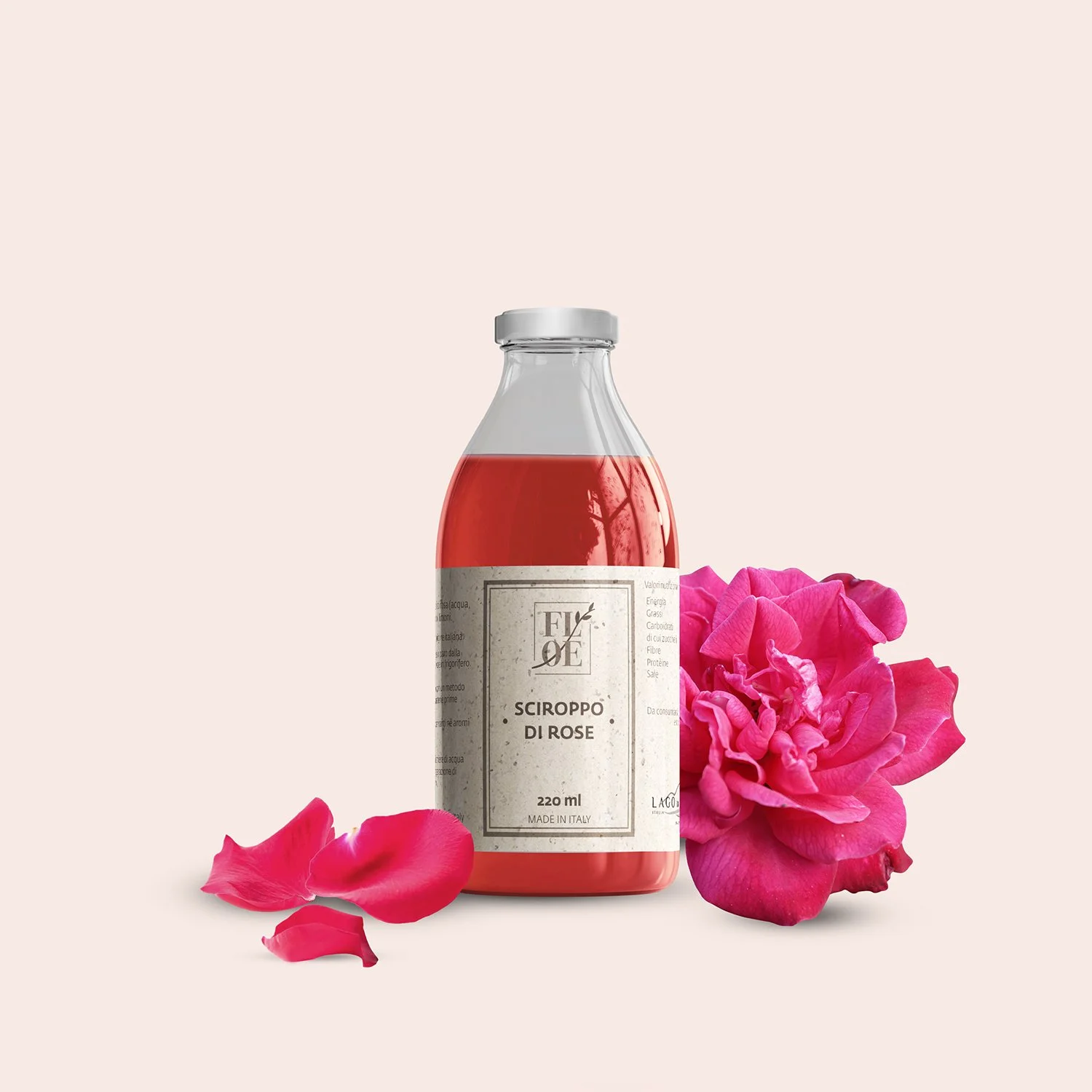 sciroppo rose biologico floe