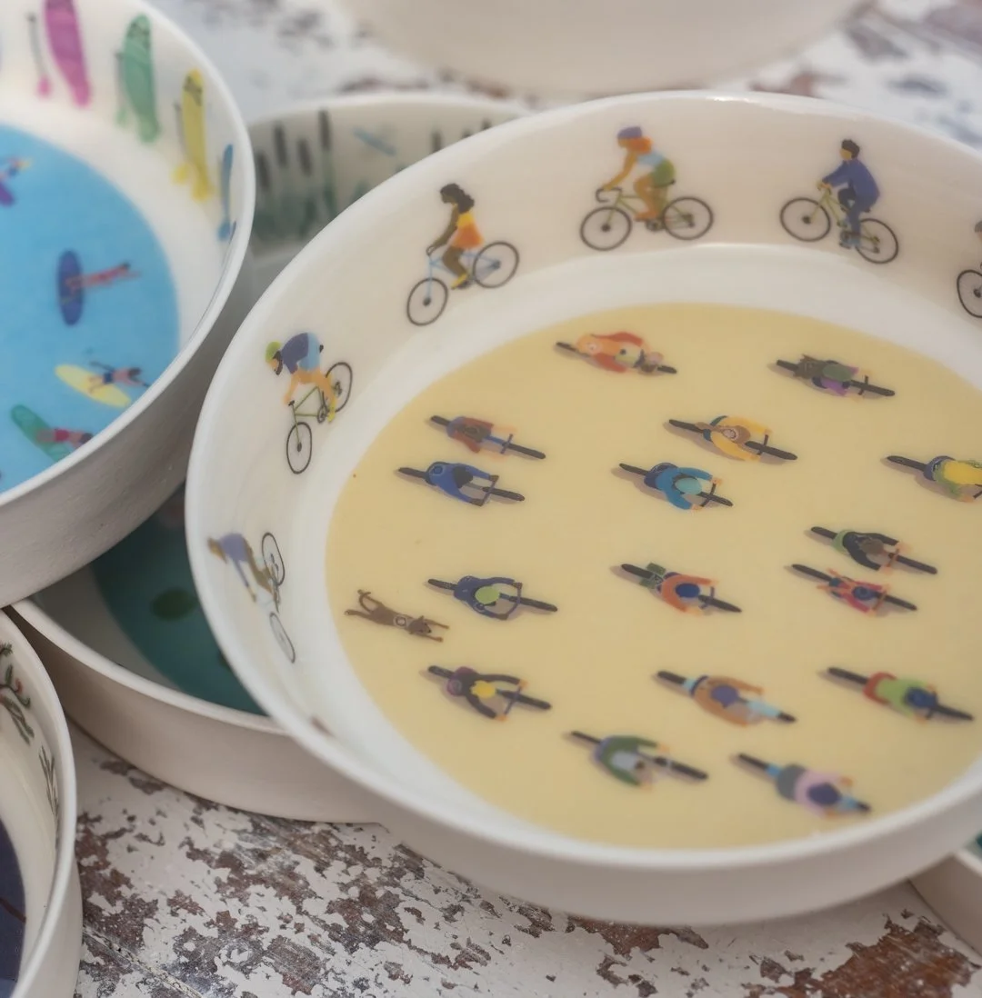The Cyclist's Cake Plate - studio seconds.