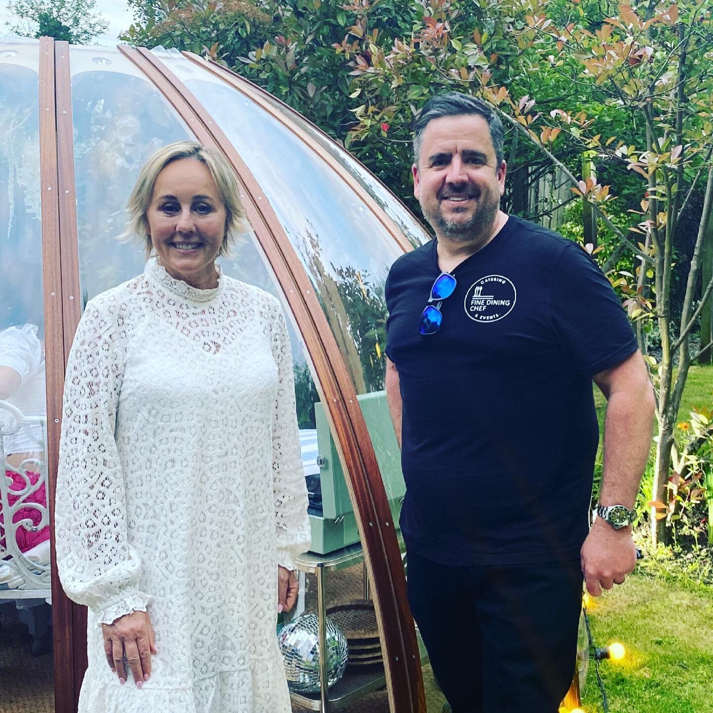 I had the pleasure of cooking for the lovely @shirliekemp this week, beautiful setting with the dining dome, lovely evening had by all!!!