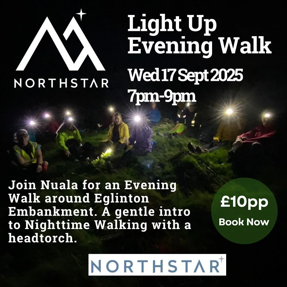 ✨ Light Up Walk &ndash; Eglinton Embankment ✨
Autumn 2025 | &pound;10pp | 15 Spaces Only

As the days shorten and the sun slips away earlier, let&rsquo;s LIGHT UP the evening together with our very first Light Up Walk of the season.

Join us for a mi