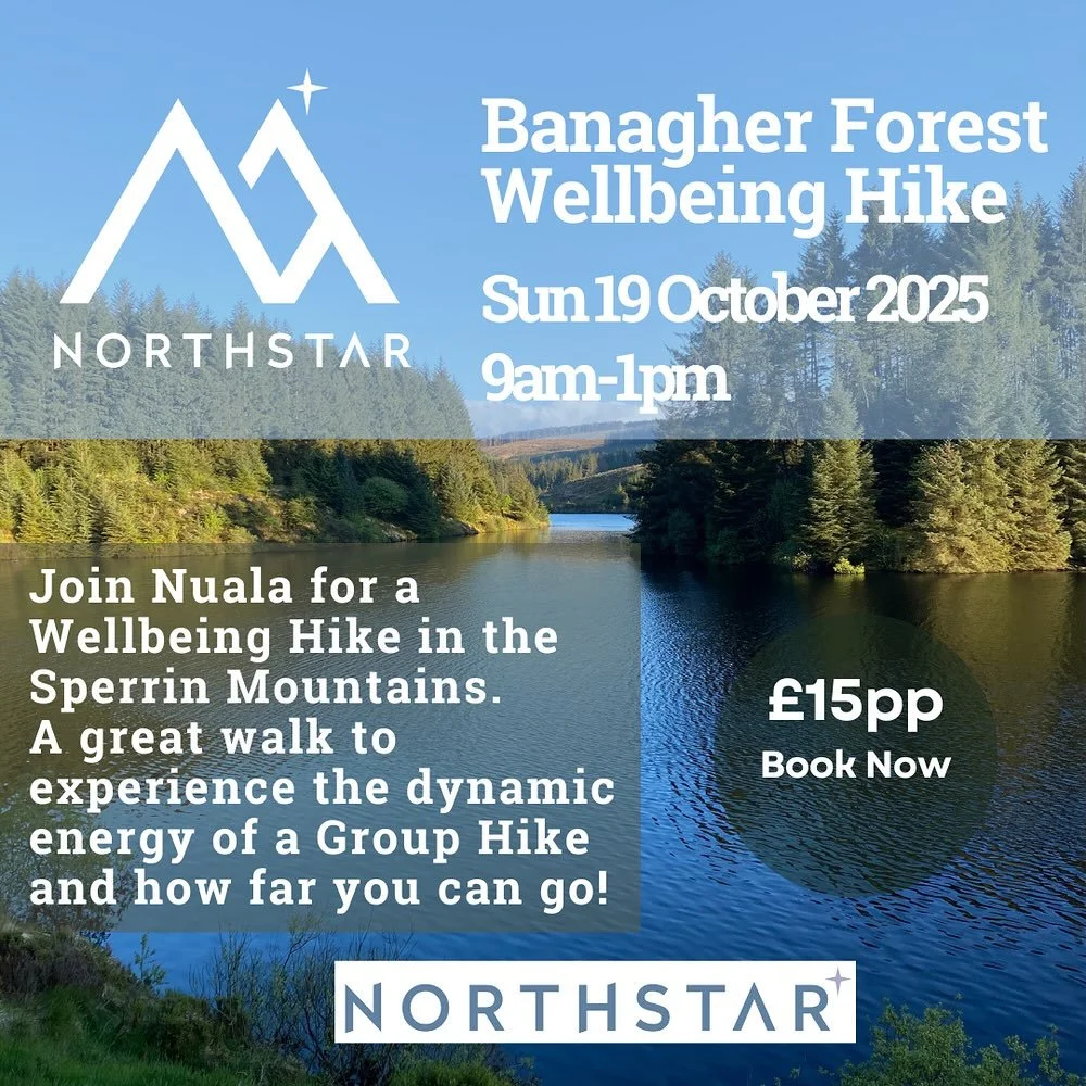 🍂 Autumn Wellbeing Hike &ndash; Banagher Forest 🍂

Sunday 19 October 2025 | 9am&ndash;1pm

Come join Nuala for a beautiful autumnal morning hike through the golden woodlands and tranquil trails of Banagher Forest, a hidden gem in the Sperrin Mounta