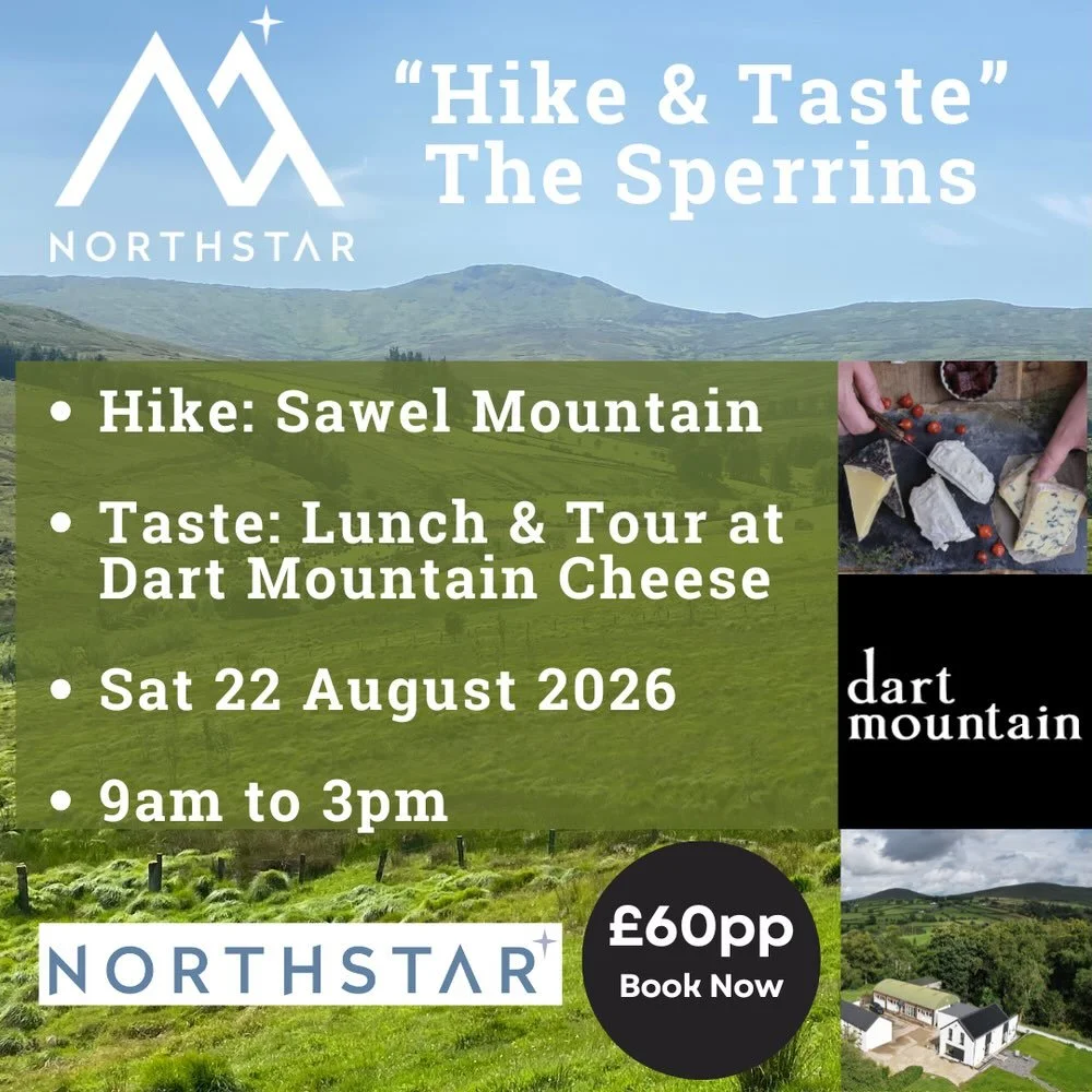 Excited! Our next HIKE &amp; TASTE with @dartmountaincheese and @derrycheesemaker is Saturday 22 August. 

Come with us and enjoy a day of pure immersion in the Soul of the Sperrins &mdash; A guided mountain hike followed by a handcrafted cheese tast