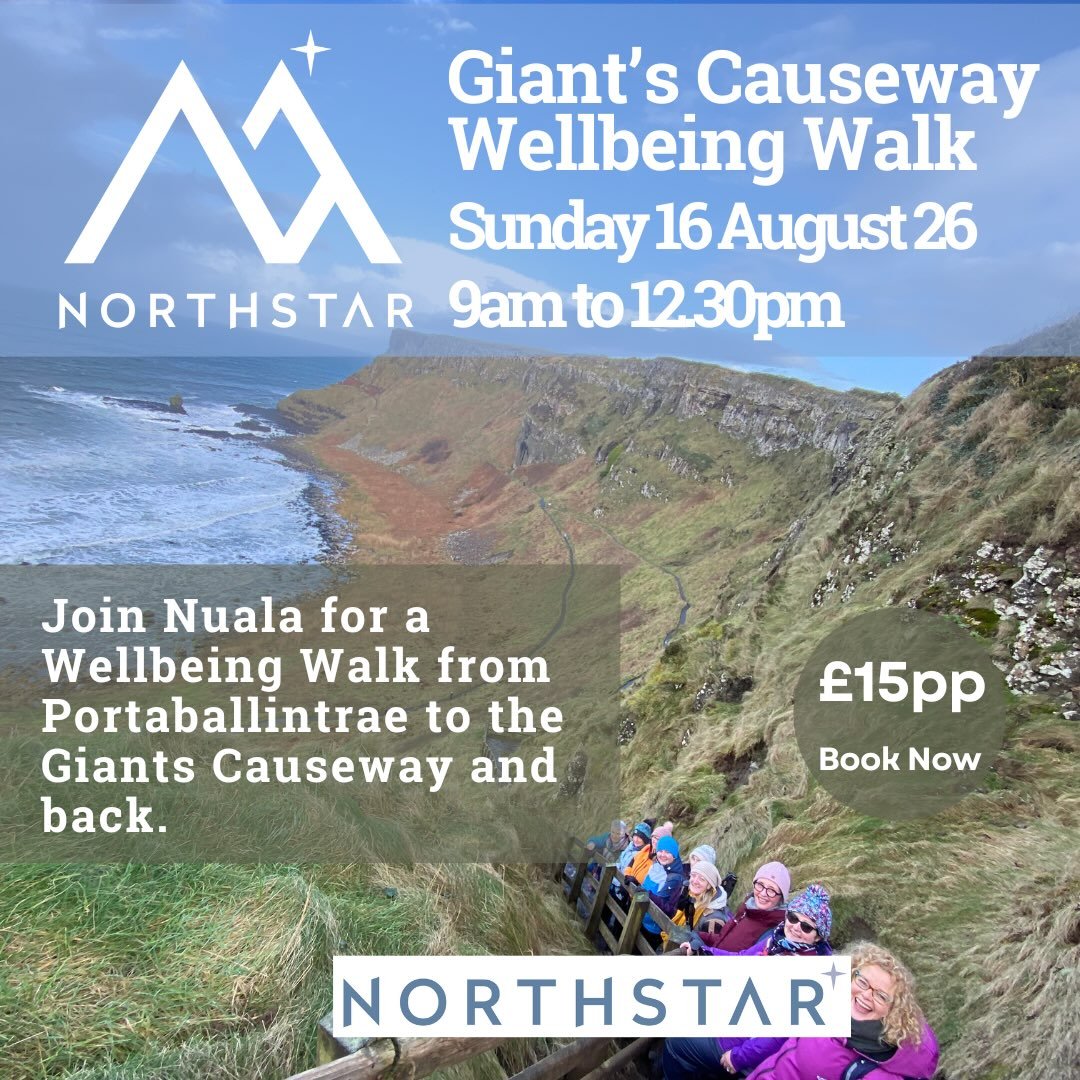 Step into Stillness, Connection &amp; Coastal Beauty

Join Nuala for a nourishing Wellbeing Walk on Sunday 16 August 2026, along one of the most breathtaking stretches of coastline in Ireland &mdash; the Causeway Coast Way, from Portballintrae to the