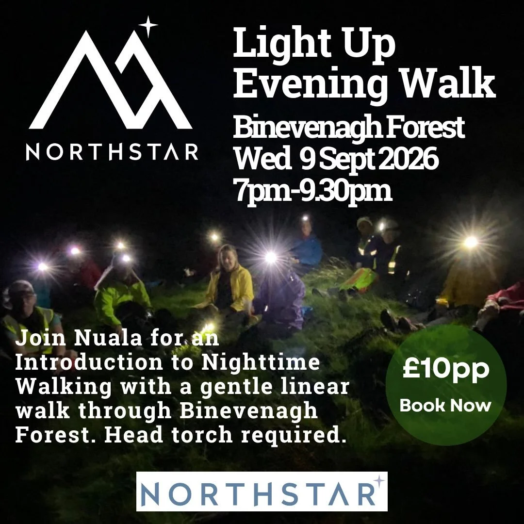 ✨ Light Up Walks are back for the Autumn✨

First up is Binevenagh Forest on Wed 9th Sept
&pound;10pp | 15 Spaces Only

As the days shorten and the sun slips away earlier, let&rsquo;s LIGHT UP the evening together with our very first Light Up Walk of 