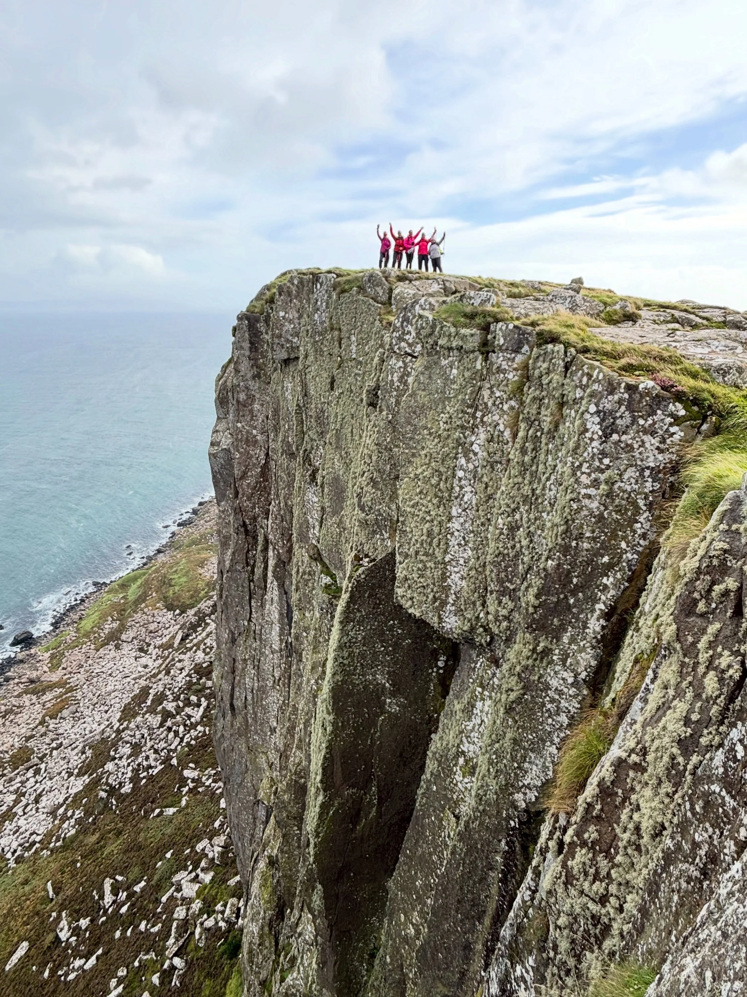 Feeling alive with this crew yesterday along Fairhead. A spectacular morning in this rugged beauty taking in breathtaking views over Ballycastle, Rathlin Island and the idyllic Murlough Bay. 

A perfect morning connecting with each other, nature, bre