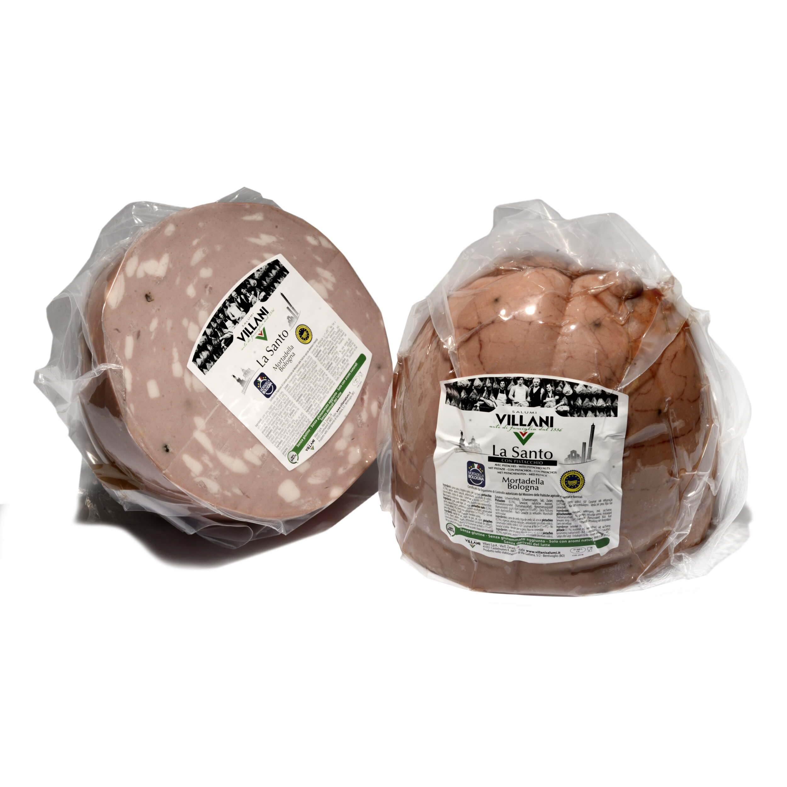 MORTADELLA PGI LA SANTO WITH PISTACHIO - VILLANI
