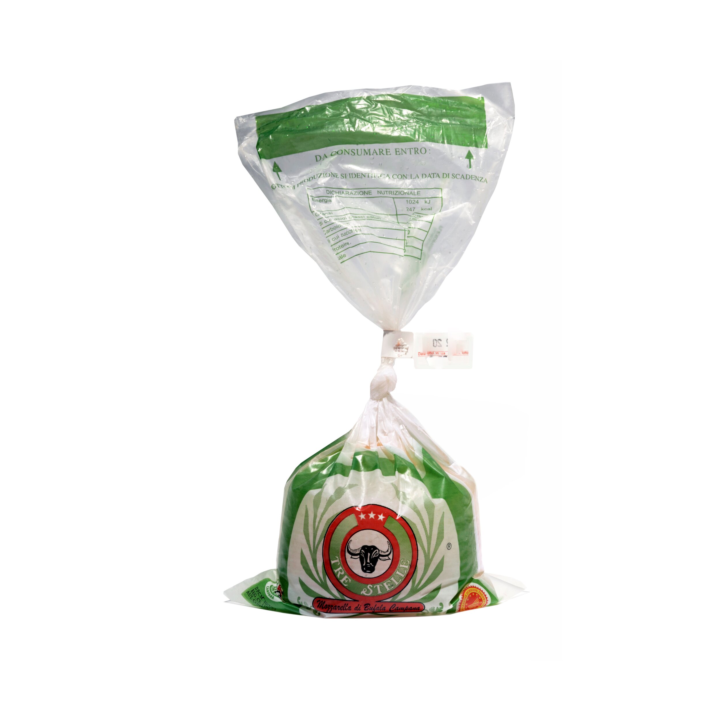 SMOKED BUFFALLO MOZZARELLA FROM CAMPANIA PDO - TRE STELLE