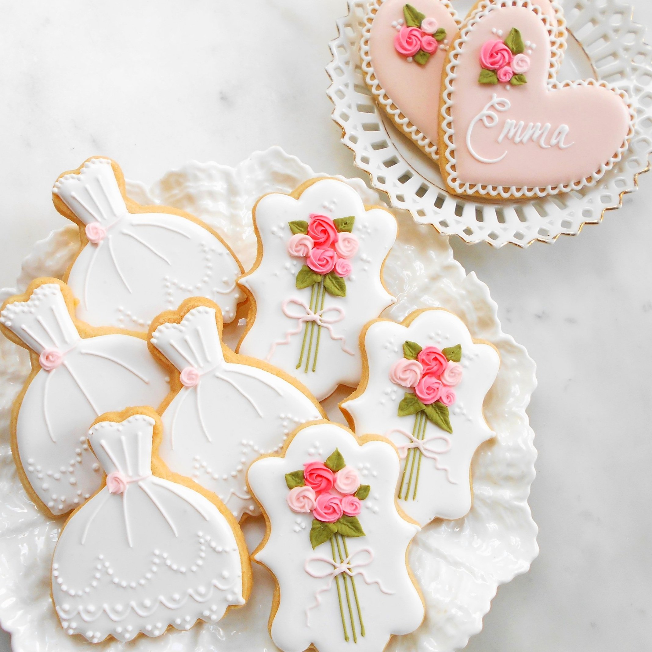 Bridal Shower biscuits for Emma