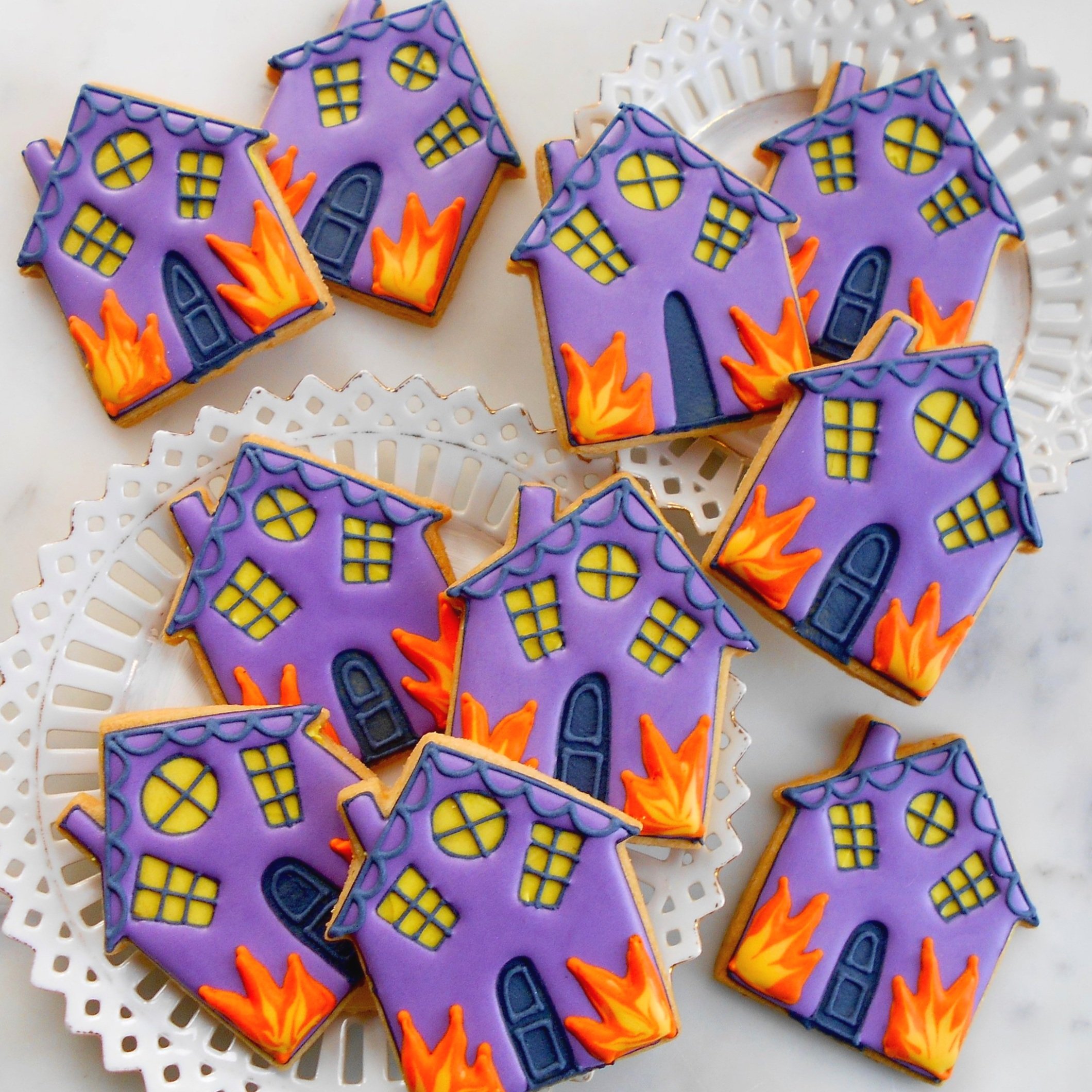 Halloween house warming biscuits by TAKE THE BISCUIT UK