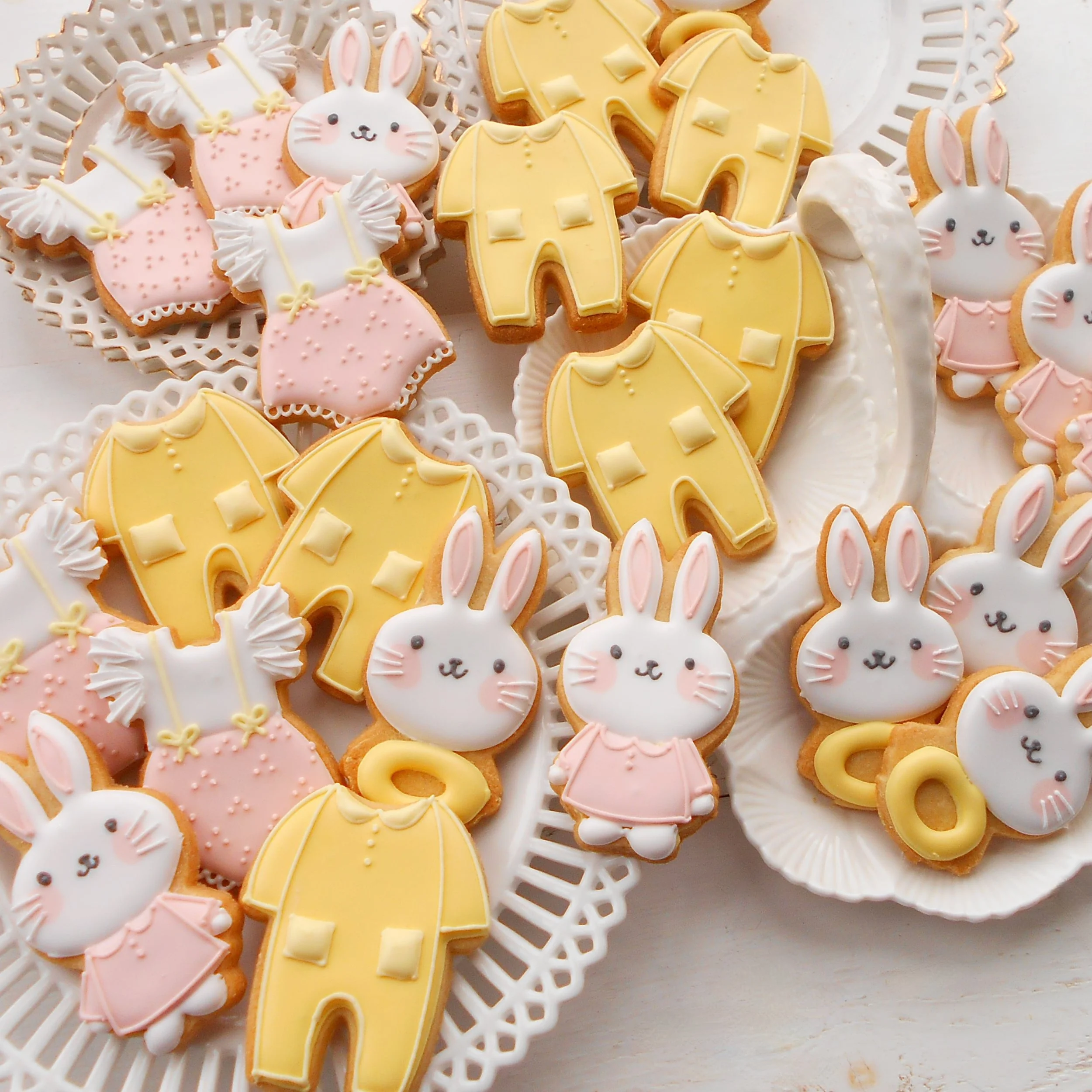 Pink & Yellow, Bunny Baby Shower