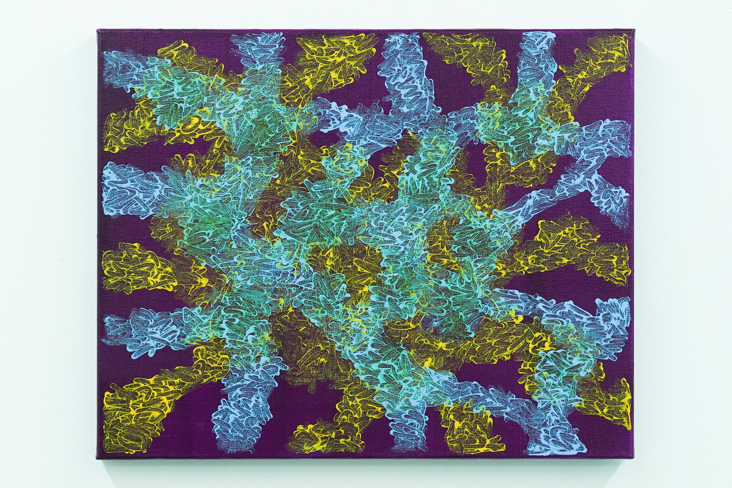  Title: Interactions Between Marks (02)  Technique: Acrylic on Canvas  Size: 50x40 cm  Year: 2025    