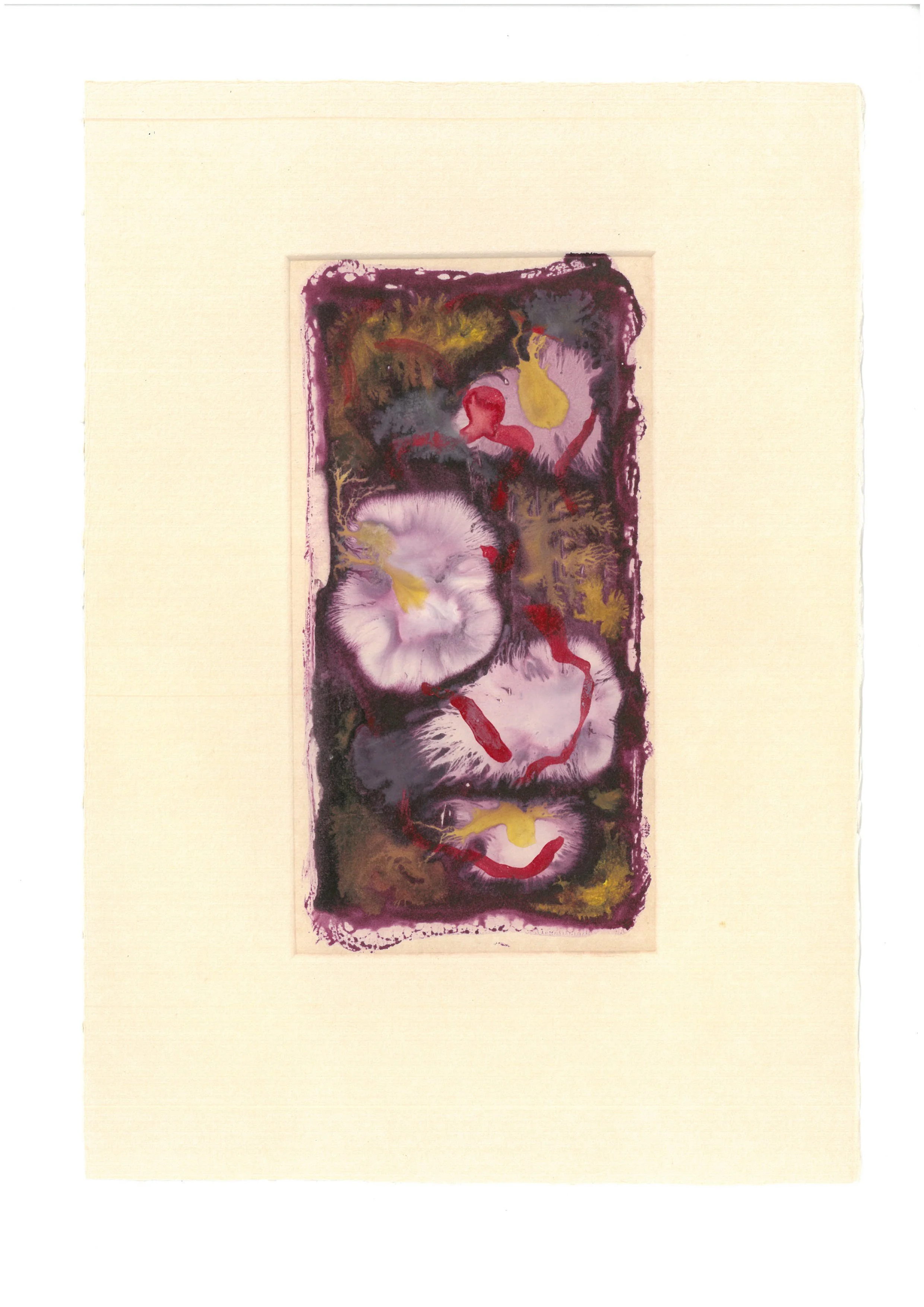  Title: Image As Event (07)  Technique: Monotype, Gouache, and Watercolour on Paper  Size: 21x29.7 cm  Year: 2025    