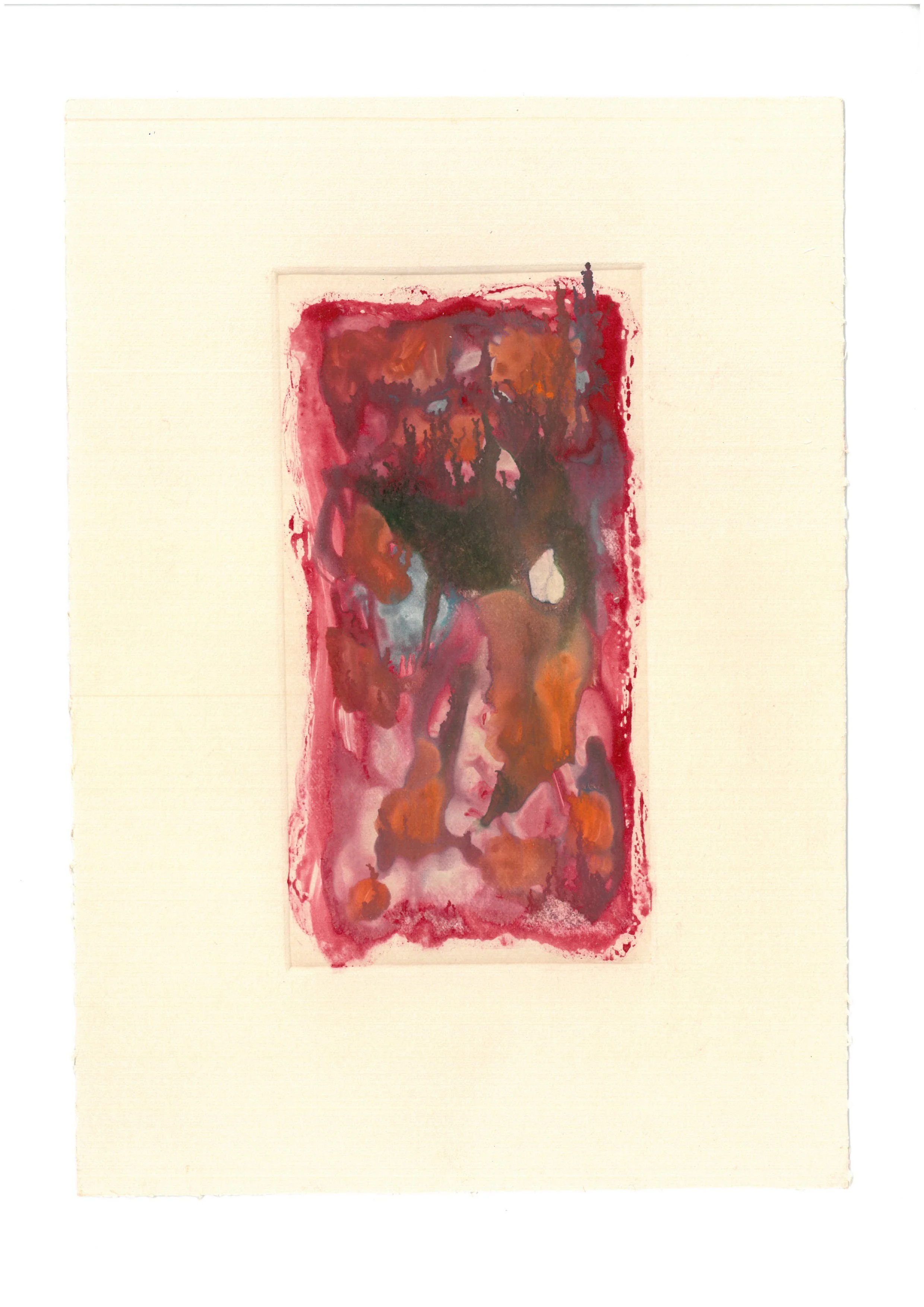  Title: Image As Event (25)  Technique: Monotype, Gouache, and Watercolour on Paper  Size: 21x29.7 cm  Year: 2025    