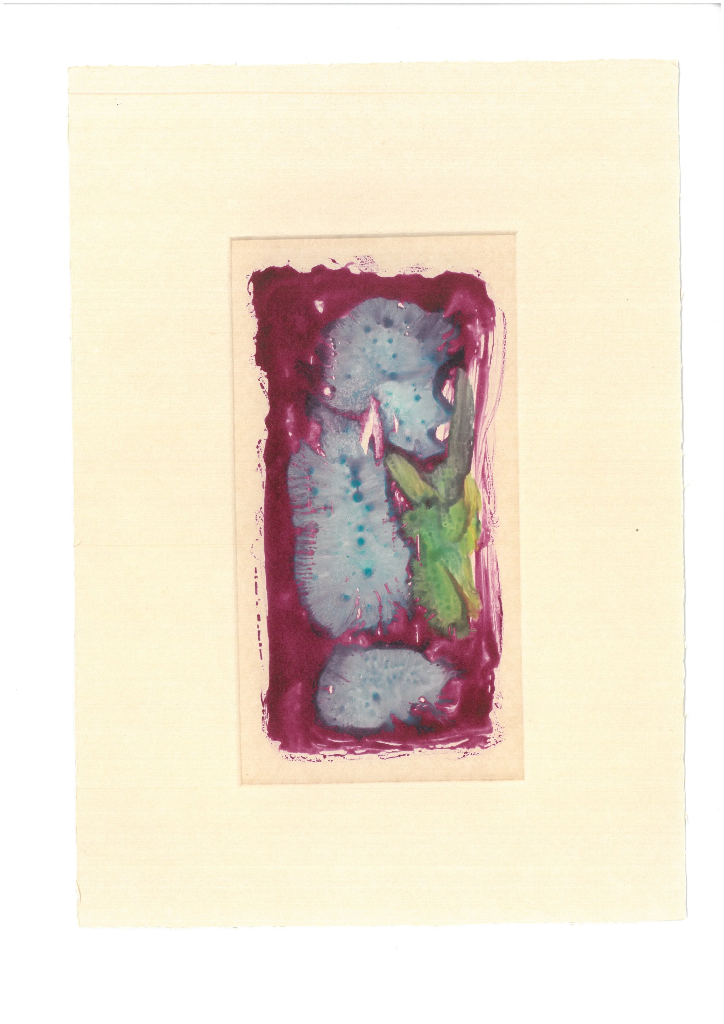  Title: Image As Event (28)  Technique: Monotype, Gouache, and Watercolour on Paper  Size: 21x29.7 cm  Year: 2025    