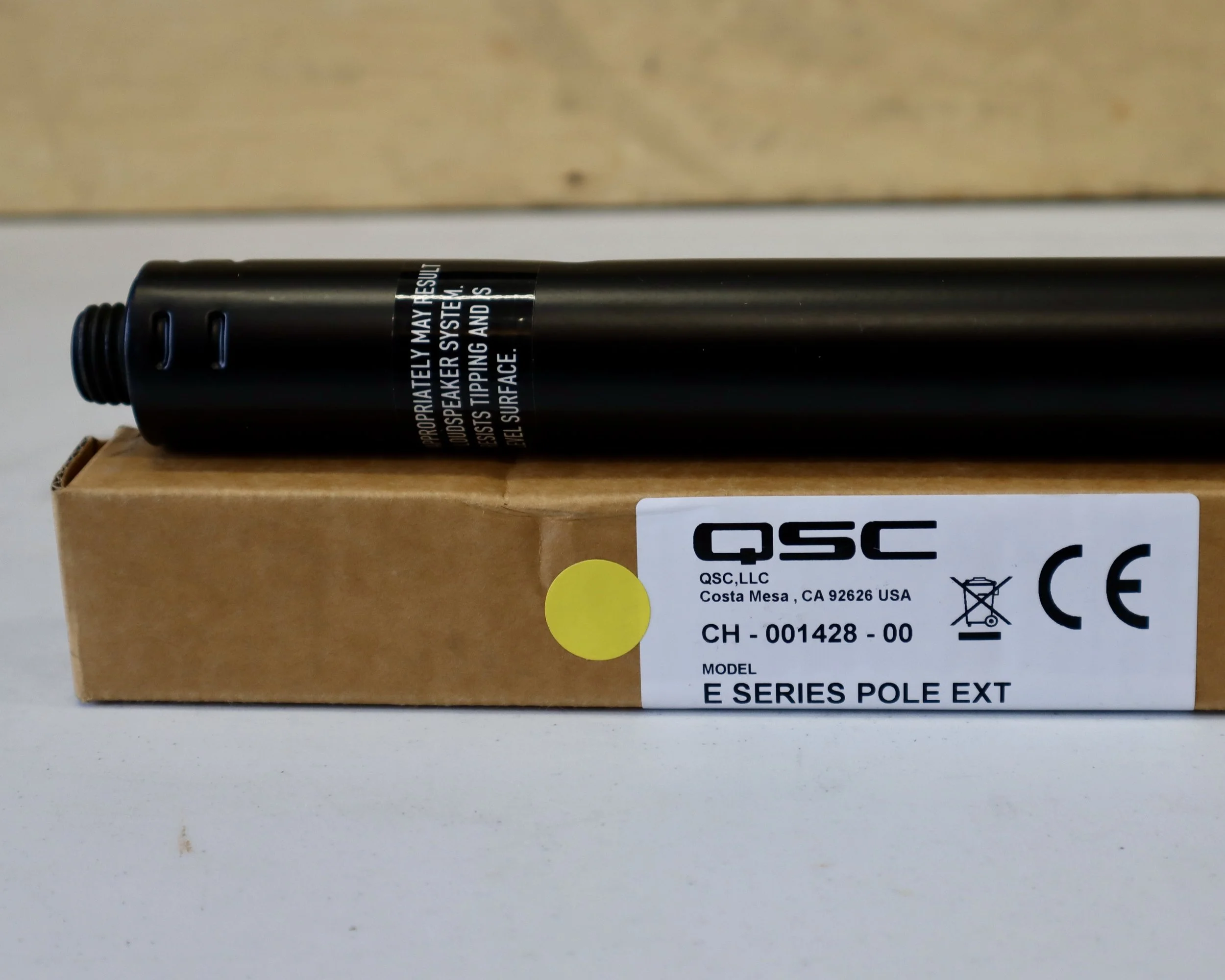 QSC E Series Pole Extension - Black (PN: CH-001428-00)