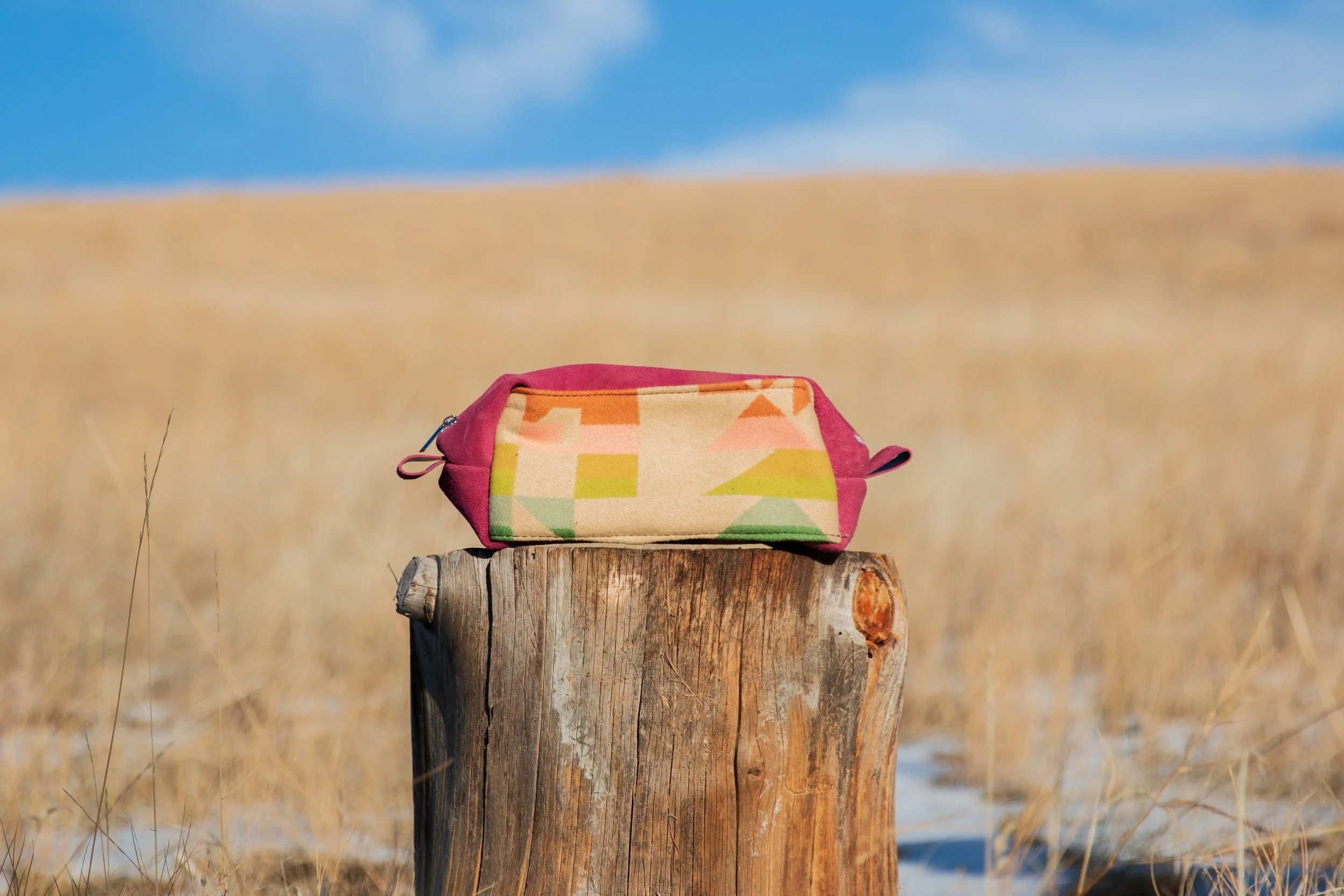 Pink rough out leather and Pendleton