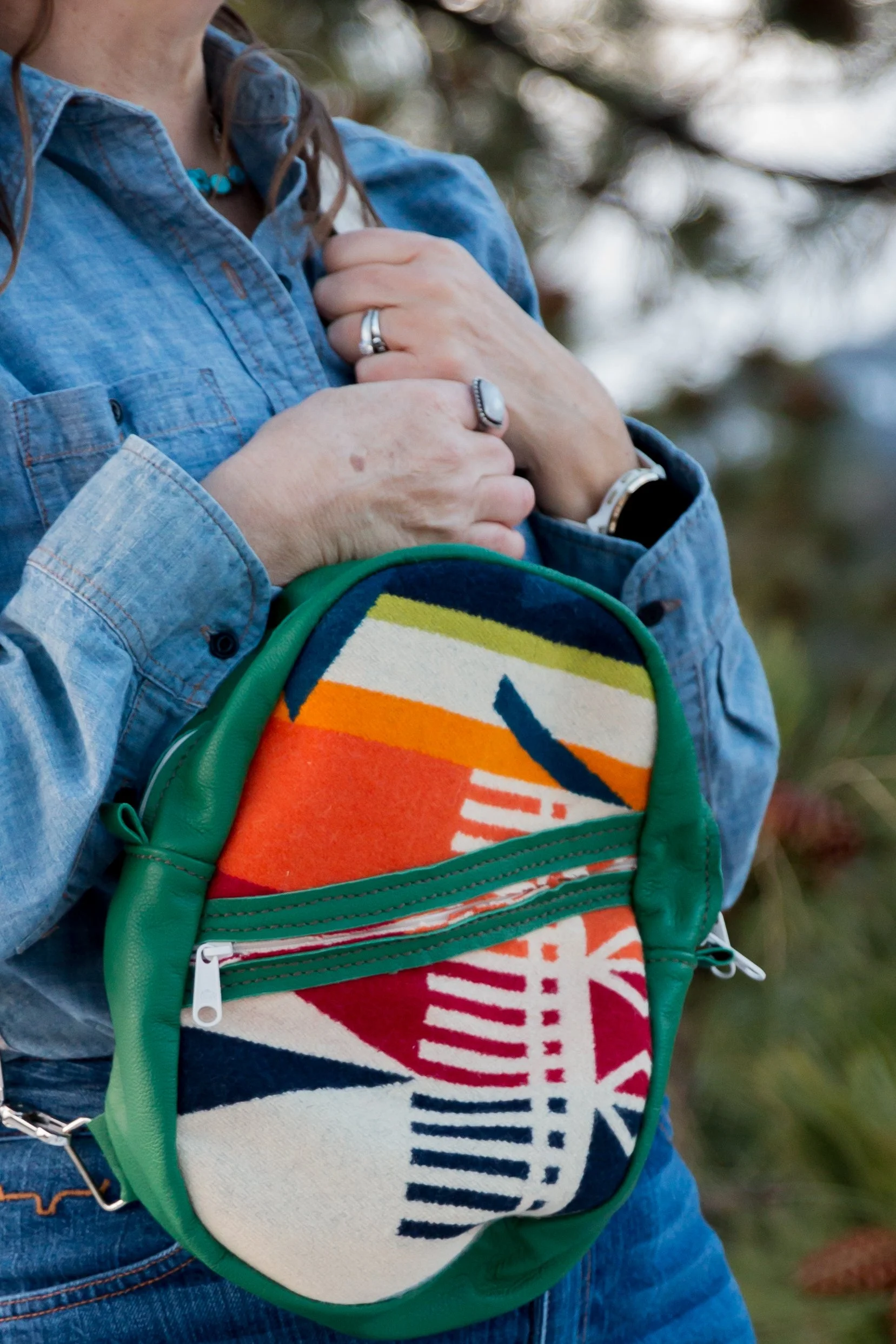 Kelly Green Sling Bag