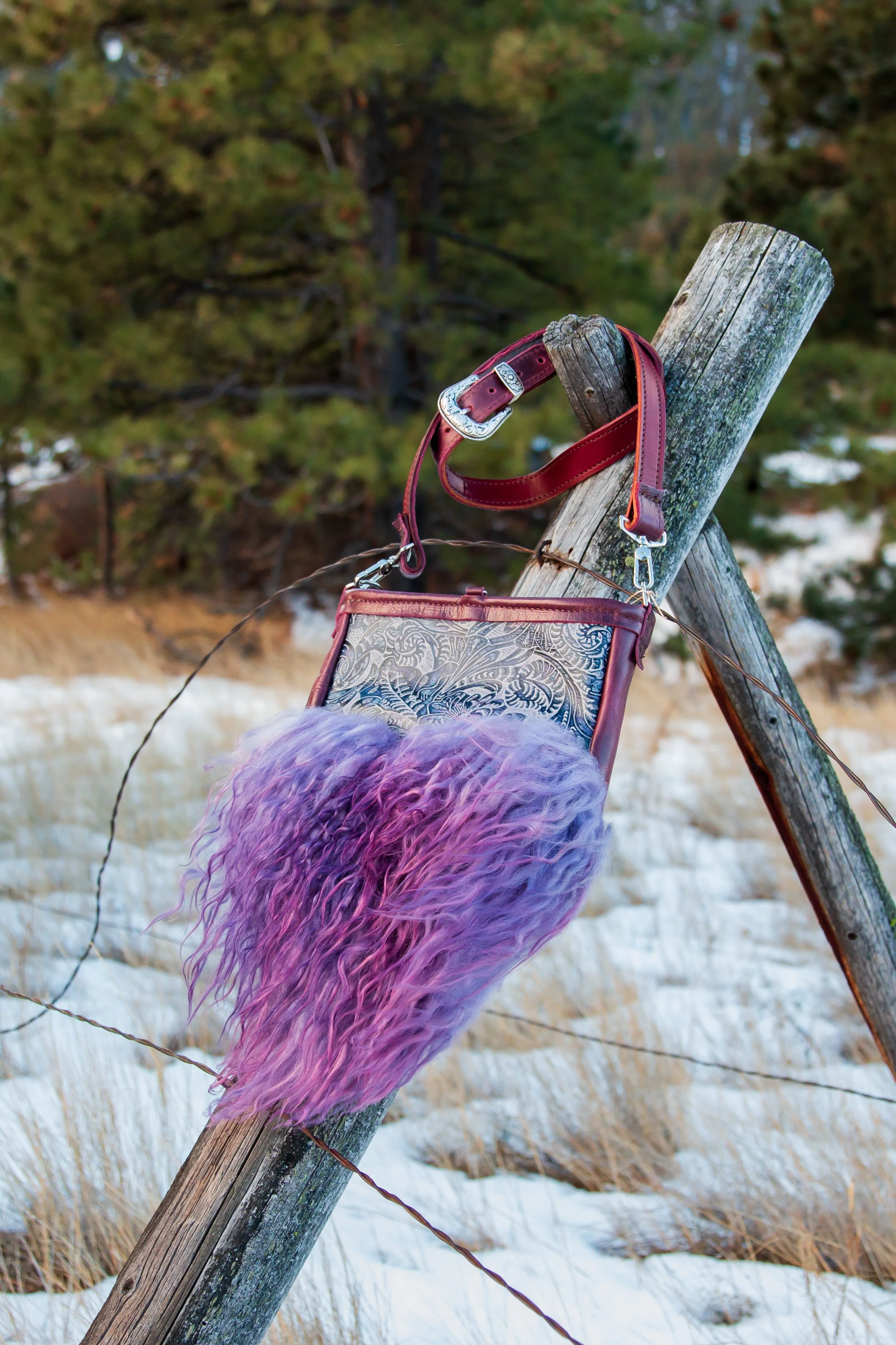 Purple Icelandic crossbody