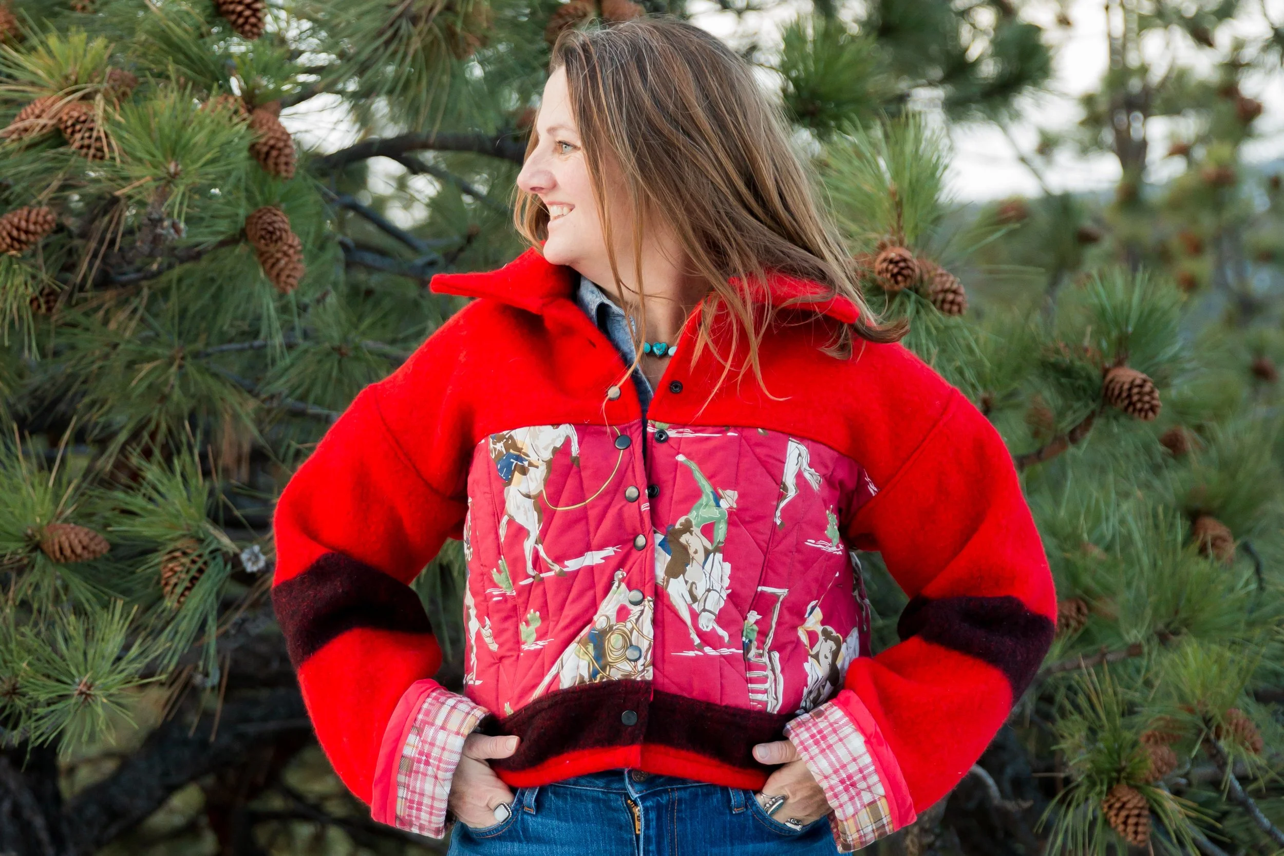 Red Wool Cowboy Jacket