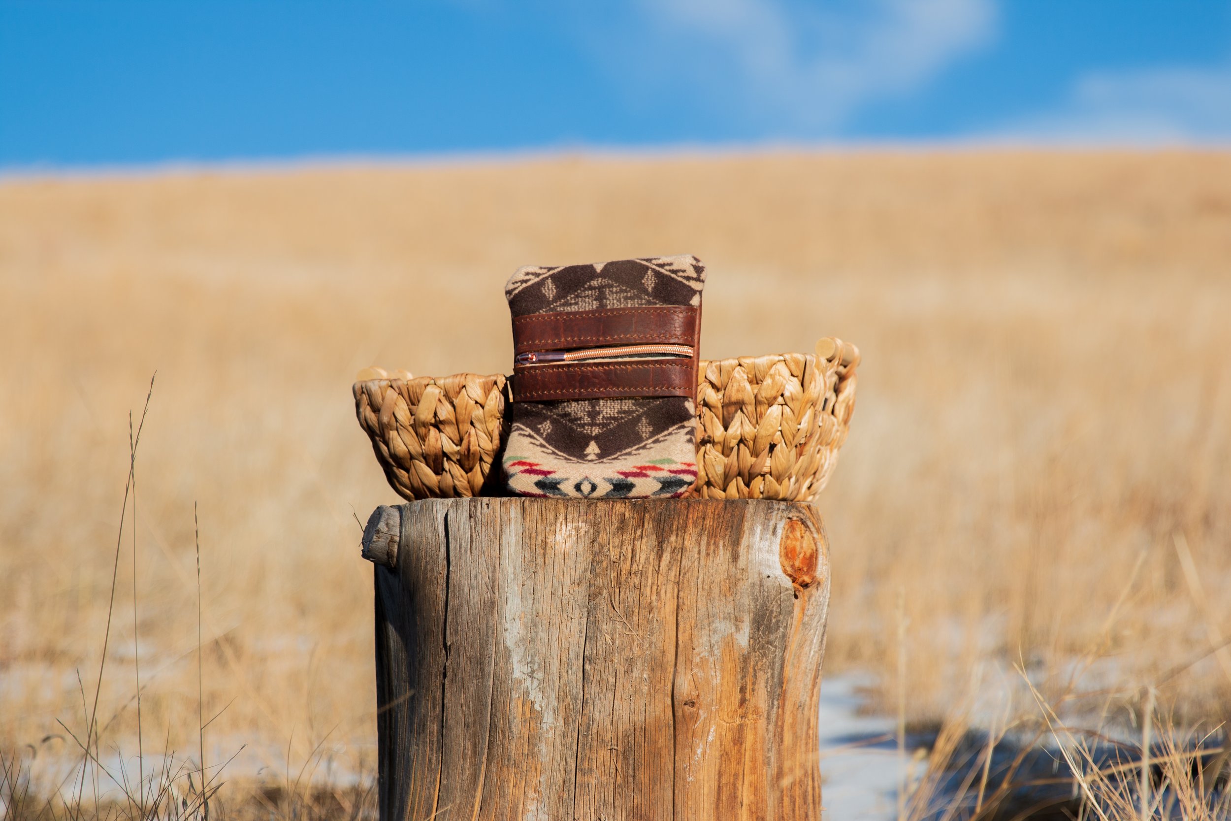 Little Brown leather and Pendleton