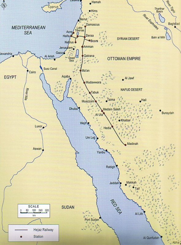 Map of the Hejaz Railway