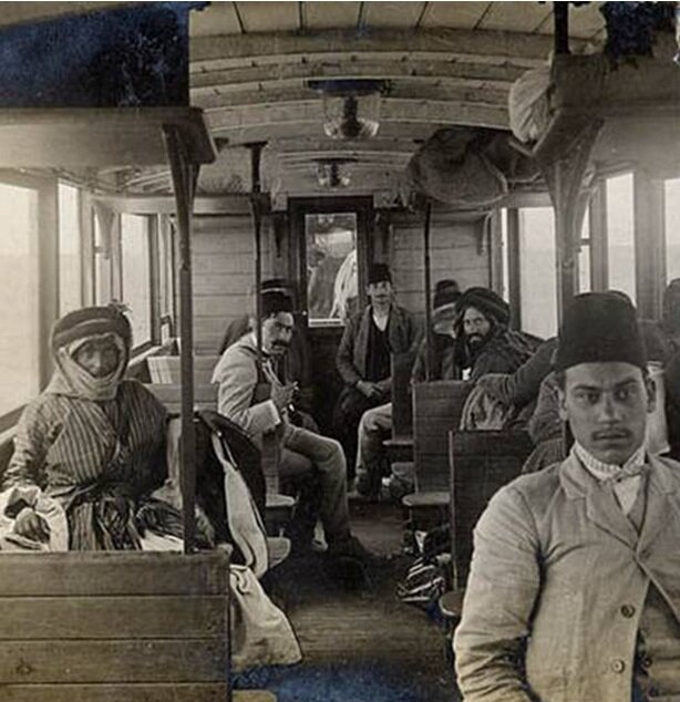 Passengers Aboard The Hejaz Railway Train