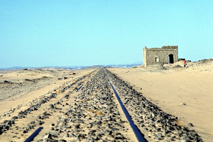 Ottoman Hejaz Railway Tracks - Arabian Desert
