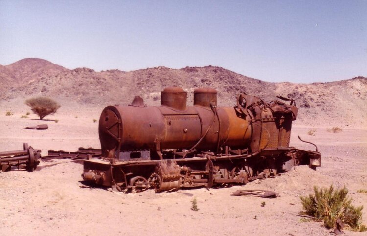 Blown Up Ottoman Hejaz Railway Train